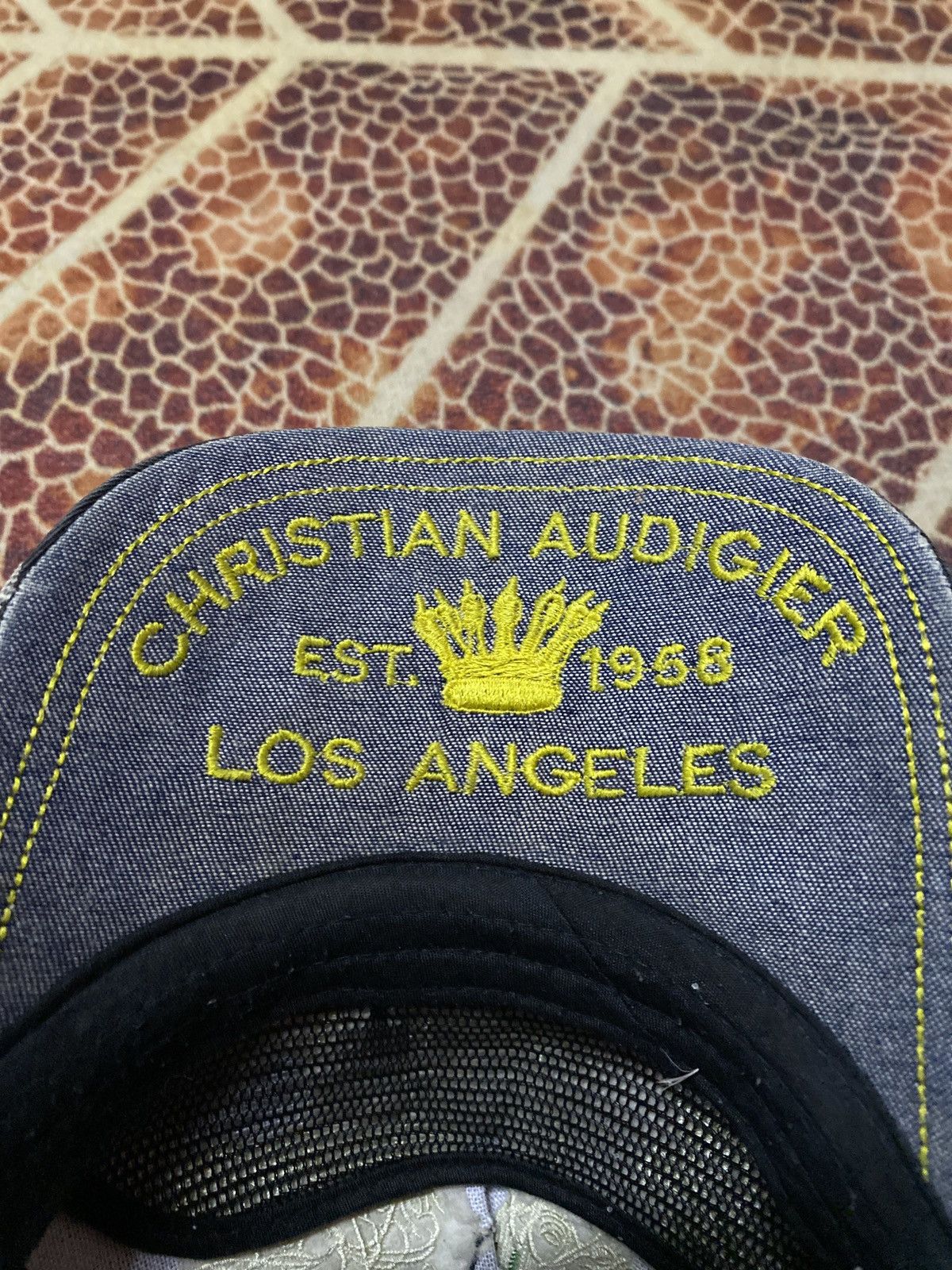 Christian Audigier Christian Audigier Los Angeles Embroidered Denim Brim Cap Size ONE SIZE - 5 Thumbnail
