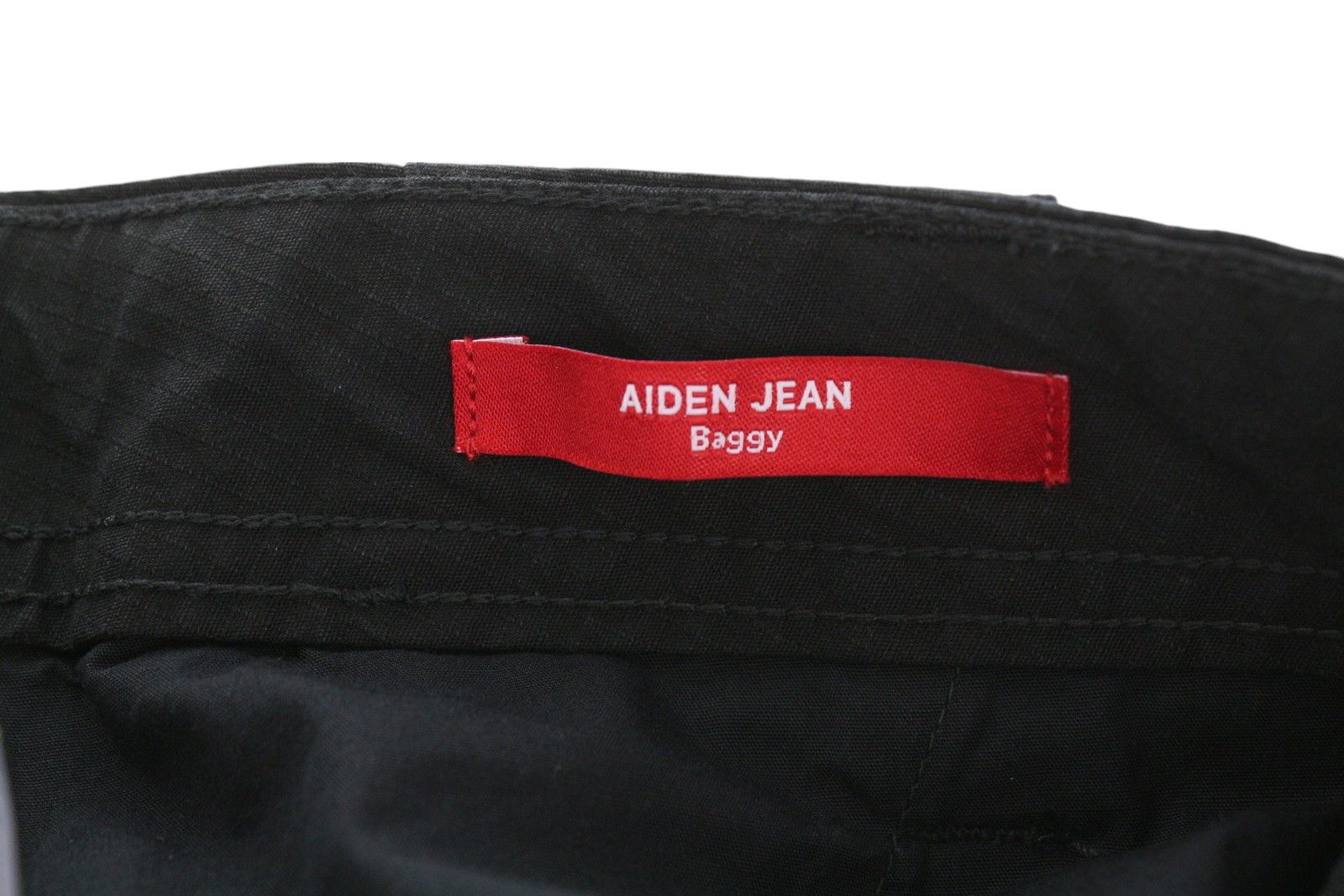 Tommy Hilfiger AIDEN BAGGY CARGO W33/L34 Black Textured Zip Trousers 85170 Size US 33 - 7 Thumbnail