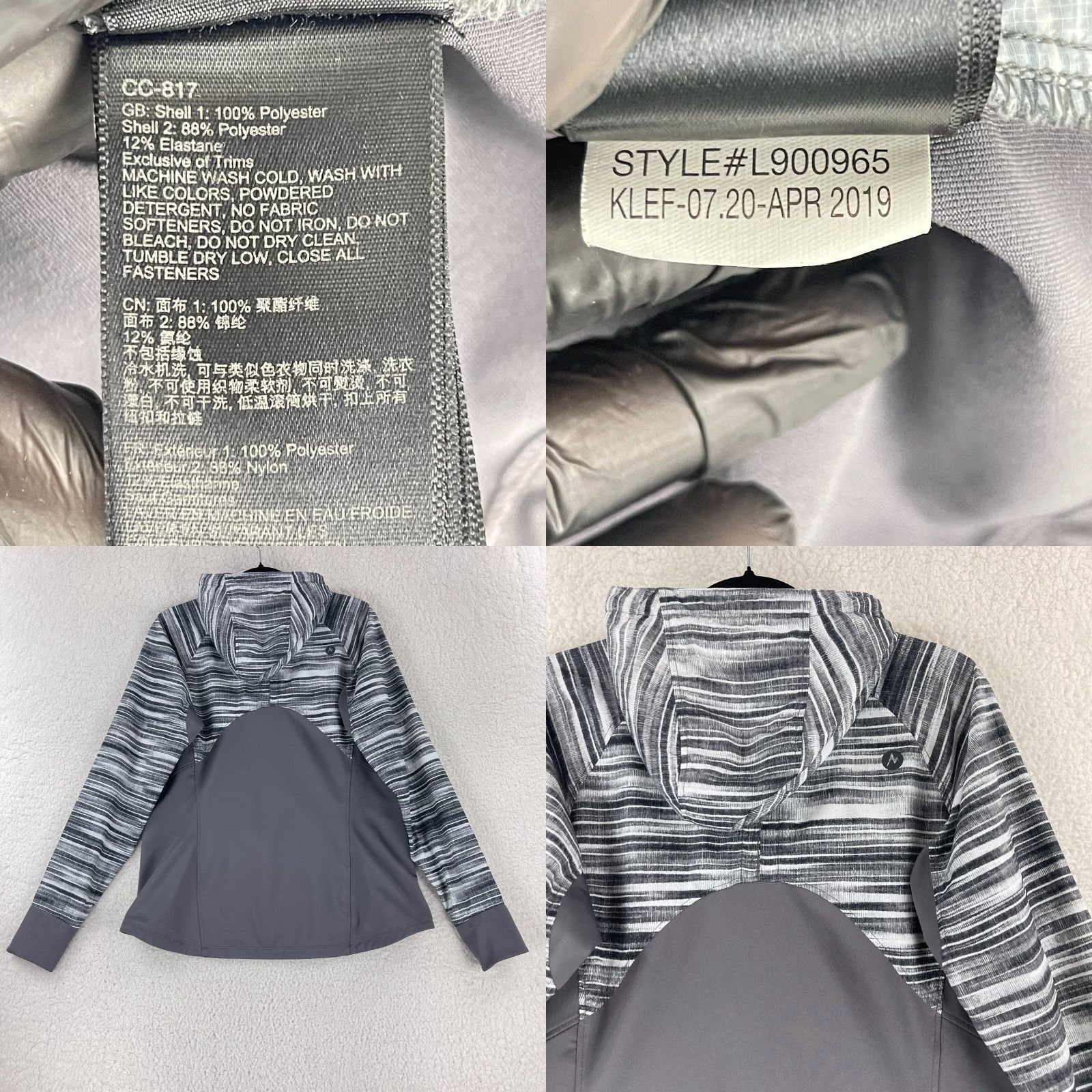 Marmot Marmot Muse Full Zip Hooded Jacket Womens Large Gray Weatherproof Outdoor Windbreaker All Seasons Pockets Hooded Lightweight Regular Fit Size L / US 10 / IT 46 - 9 Thumbnail