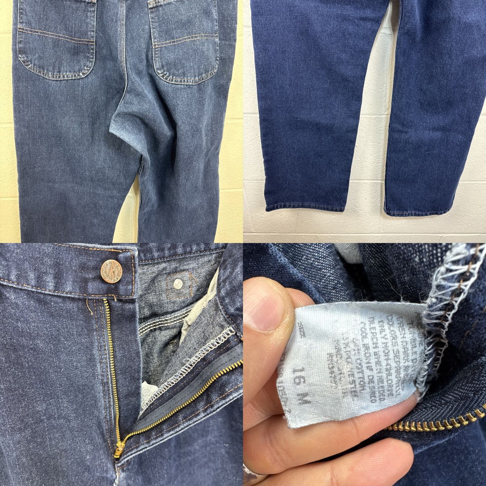 Vintage VINTAGE Riders by Lee Jeans Women Buckle Back Relaxed Fit 90s 16M Dark Wash Denim Boho Womens Size 38" / US 16 / IT 52 - 9 Thumbnail