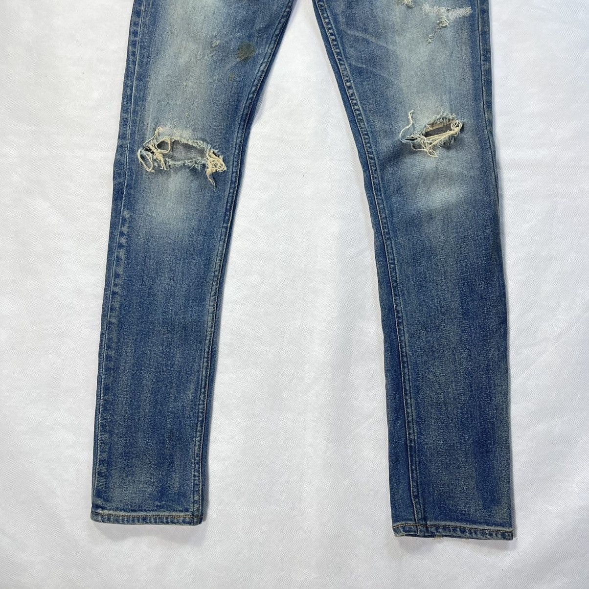 Number (N)ine Rare! Number(nine) x Studios Fades Distressed Stretch Jeans Size US 32 / EU 48 - 4 Thumbnail