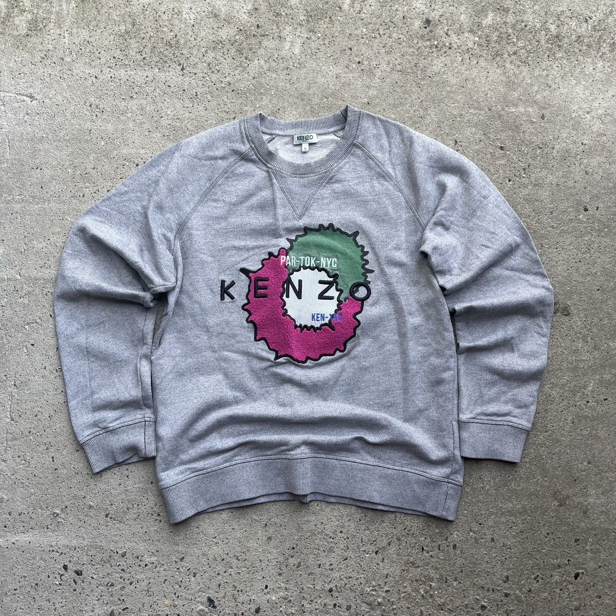 Kenzo KENZO Paris Sweatshirt Big Logo Embroidered Crewneck Y2K Size US S / EU 44-46 / 1 - 1 Thumbnail
