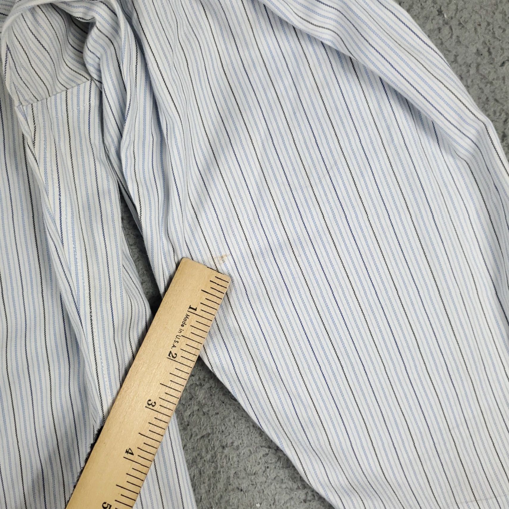 Brooks Brothers Brooks Brothers Dress Shirt Men's 16.5 Blue Striped Long Sleeve Button Up Non-Iron Classic American Size 42R - 6 Thumbnail