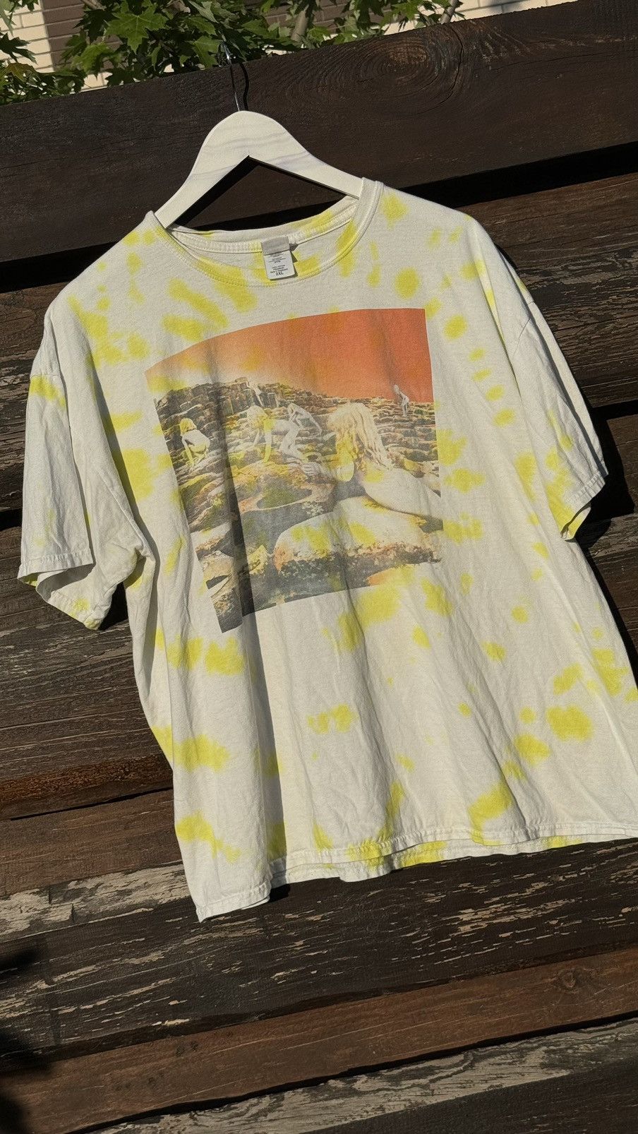 Band Tees × Vintage Led Zeppelin Houses of the Holy tie Dye vintage tee y2k Size US XXL / EU 58 / 5 - 3 Thumbnail
