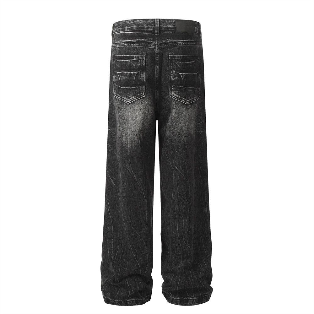 Japanese Brand × Jean Tie-dye gradient trendy washed loose jeans for men Size US 32 / EU 48 - 3 Thumbnail