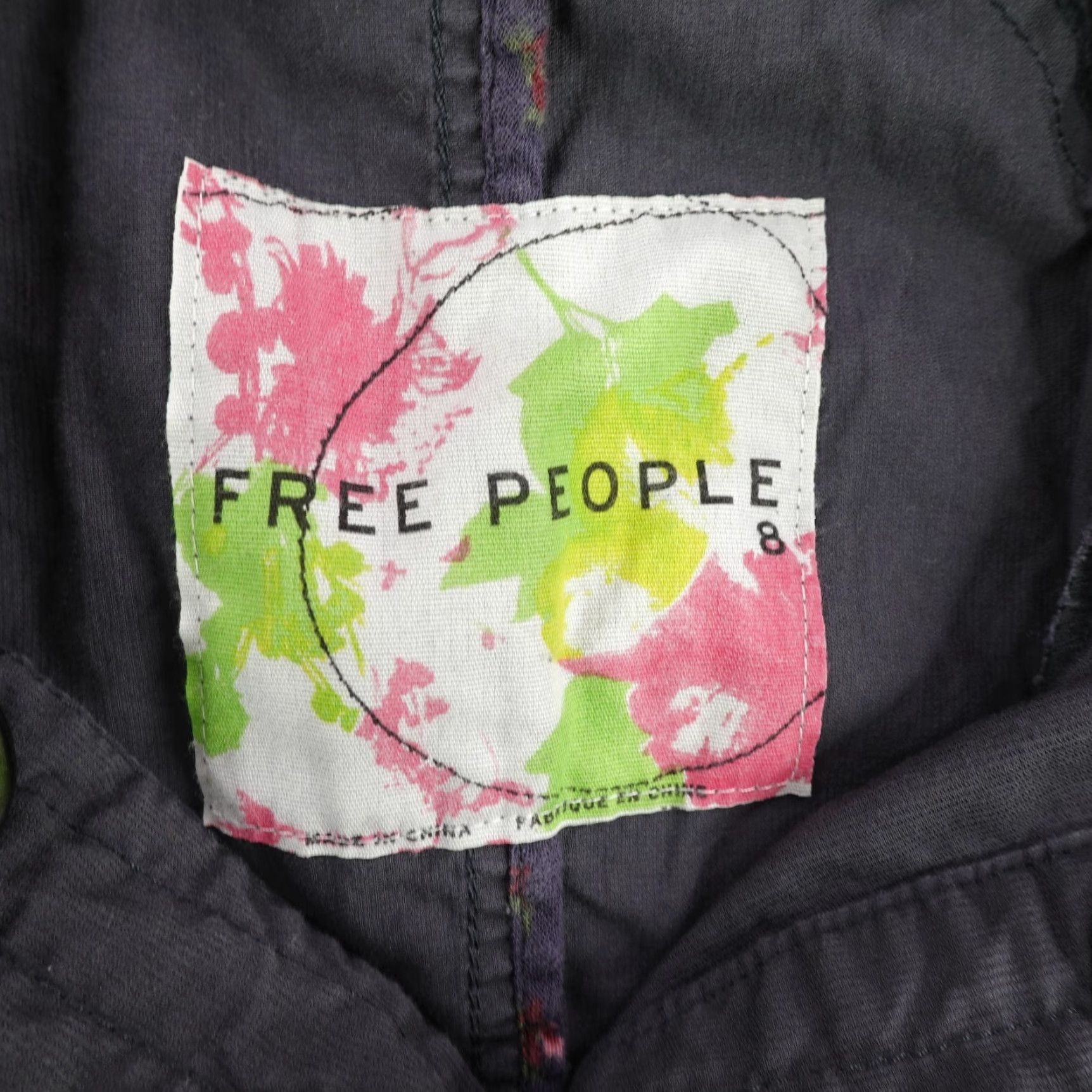 Free People VINTAGE Free People Women's Military Jacket Long Boho Gray Size 8 Outdoor Utility Size M / US 6-8 / IT 42-44 - 7 Thumbnail