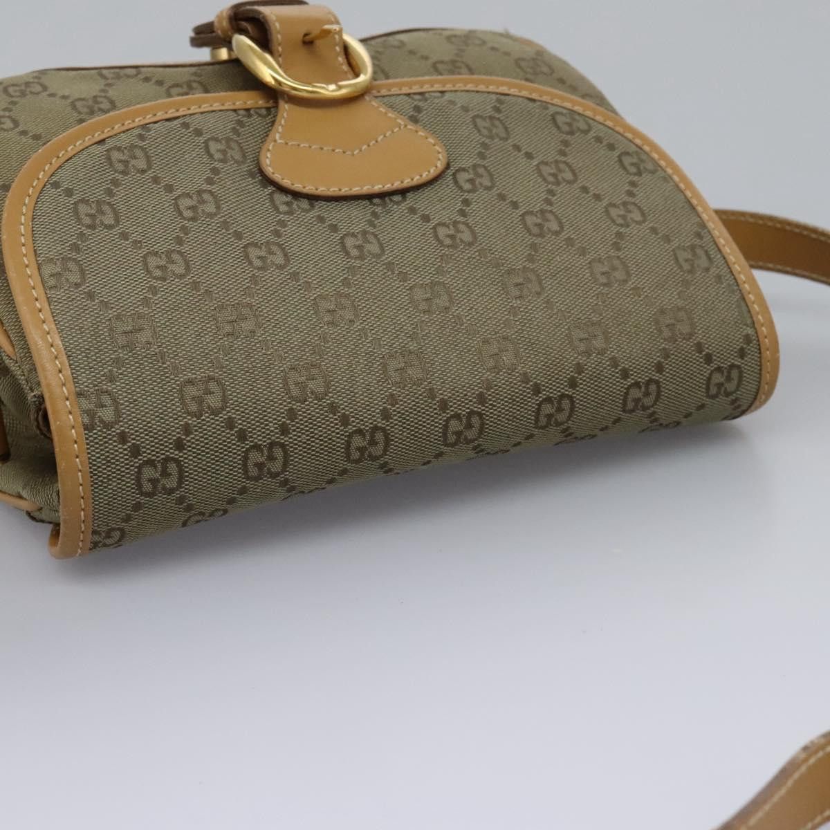 Gucci GUCCI GG Canvas Shoulder Bag Beige Gold Size ONE SIZE - 6 Thumbnail