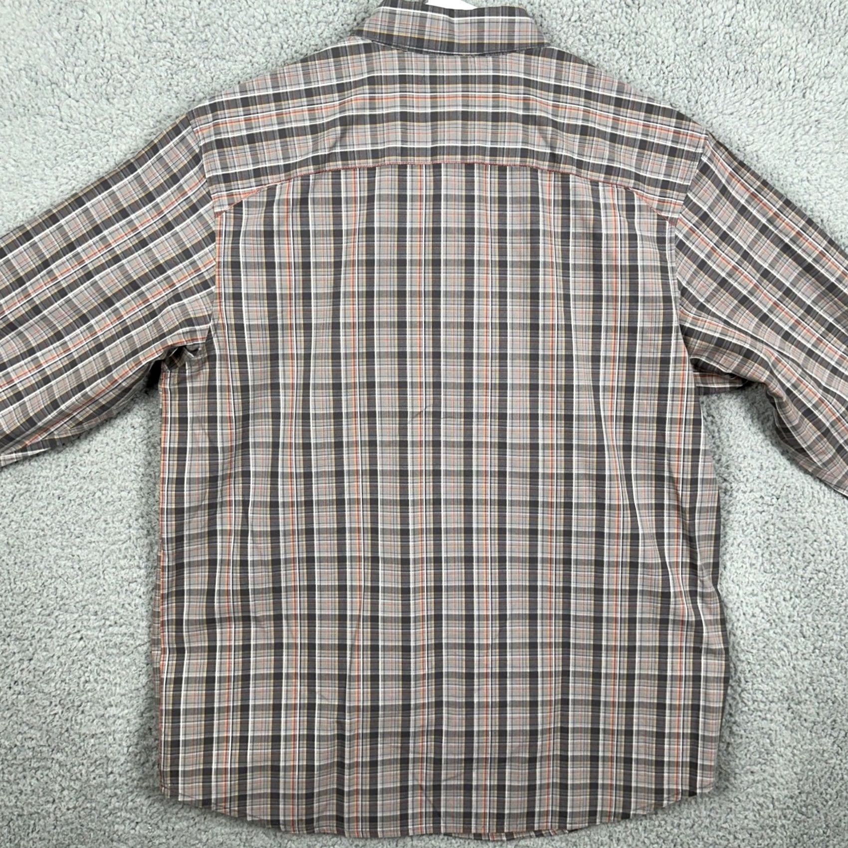 Vintage Columbia Shirt Button Down Mens Medium Gray Red Plaid Pocket Long Sleeve Cotton Size US M / EU 48-50 / 2 - 2 Thumbnail