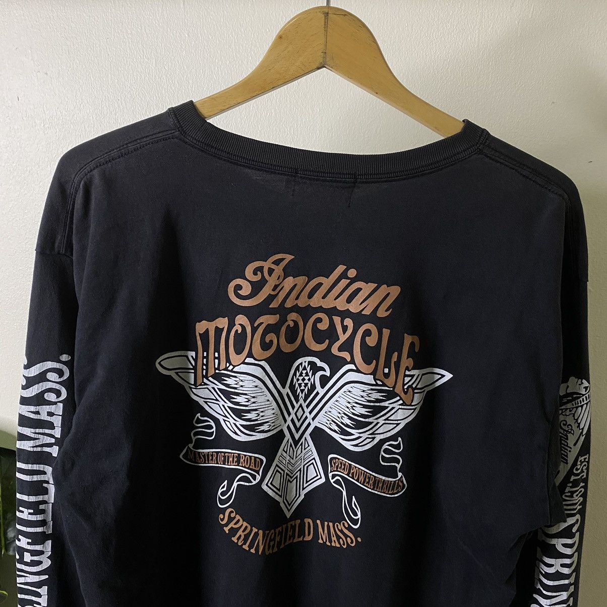Harley Davidson × Indian Motorcycle × Vintage Y2K Indian Motorcycle Springfield Mass Harley Davidson Style Size US L / EU 52-54 / 3 - 2 Thumbnail