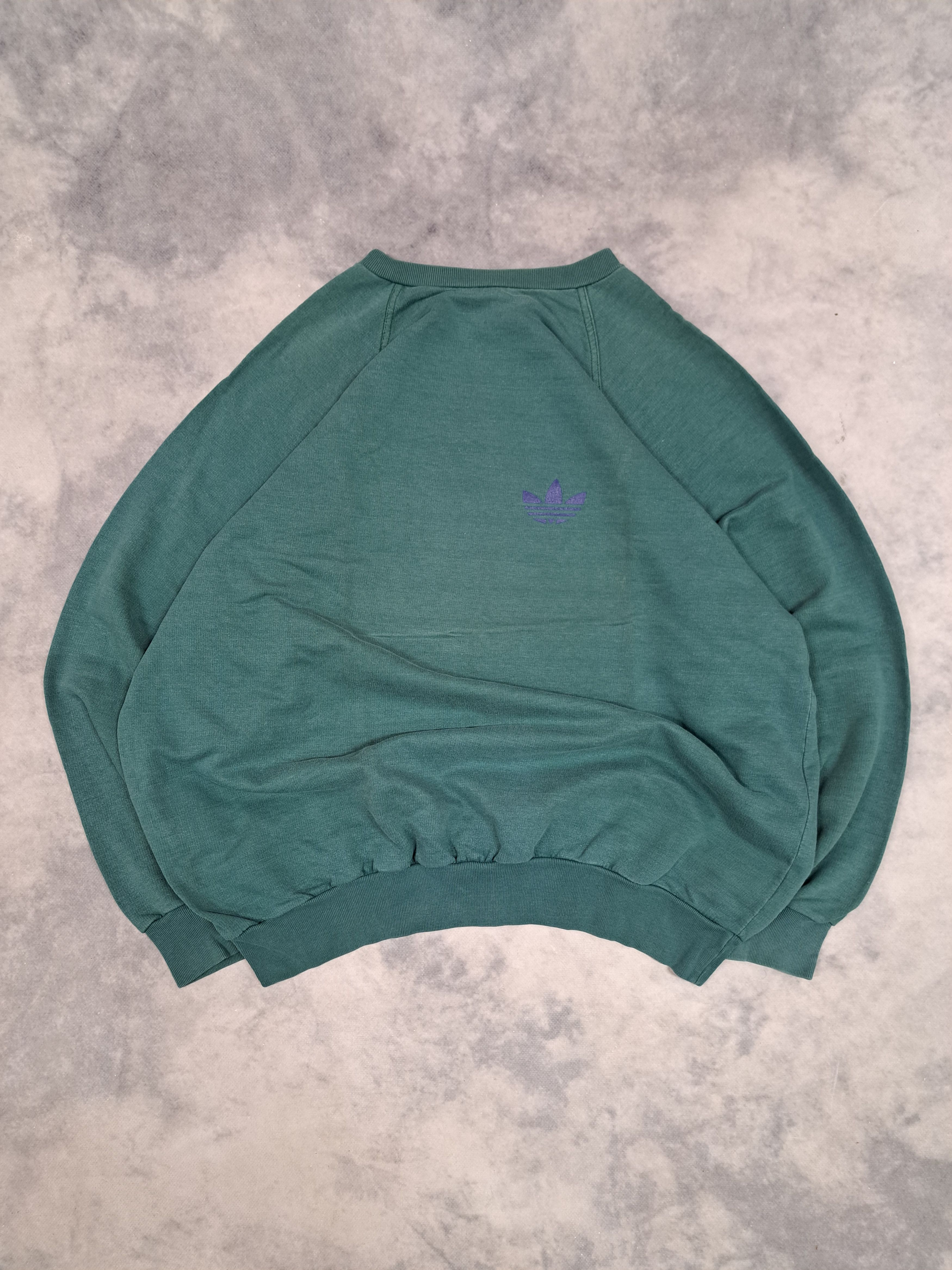 Adidas Vintage 90s Adidas Loose Sweatshirt Boxy Baggy Heavyweight Size US S / EU 44-46 / 1 - 1 Thumbnail