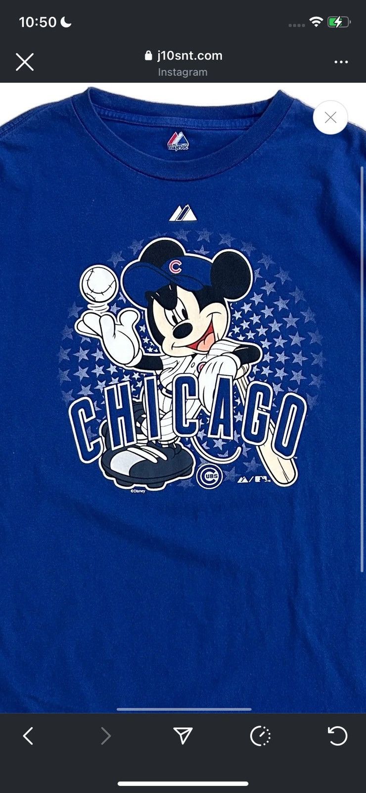 MLB Vintage Mickey Mouse Cubs Tee Sz 2XL Size US XXL / EU 58 / 5 - 1 Thumbnail