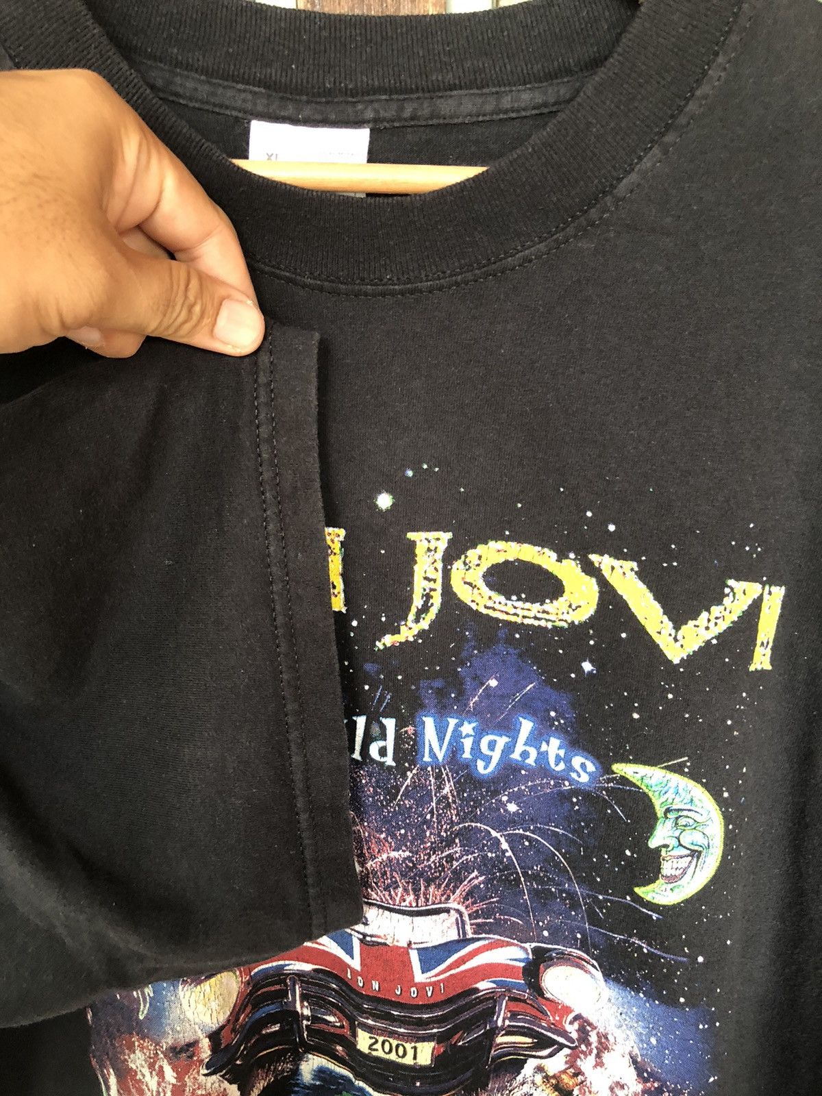 Bon Jovi Vintage Bon Jovi Four Wild Nights 2001 Tour Sold Out Tee Size US XL / EU 56 / 4 - 5 Thumbnail