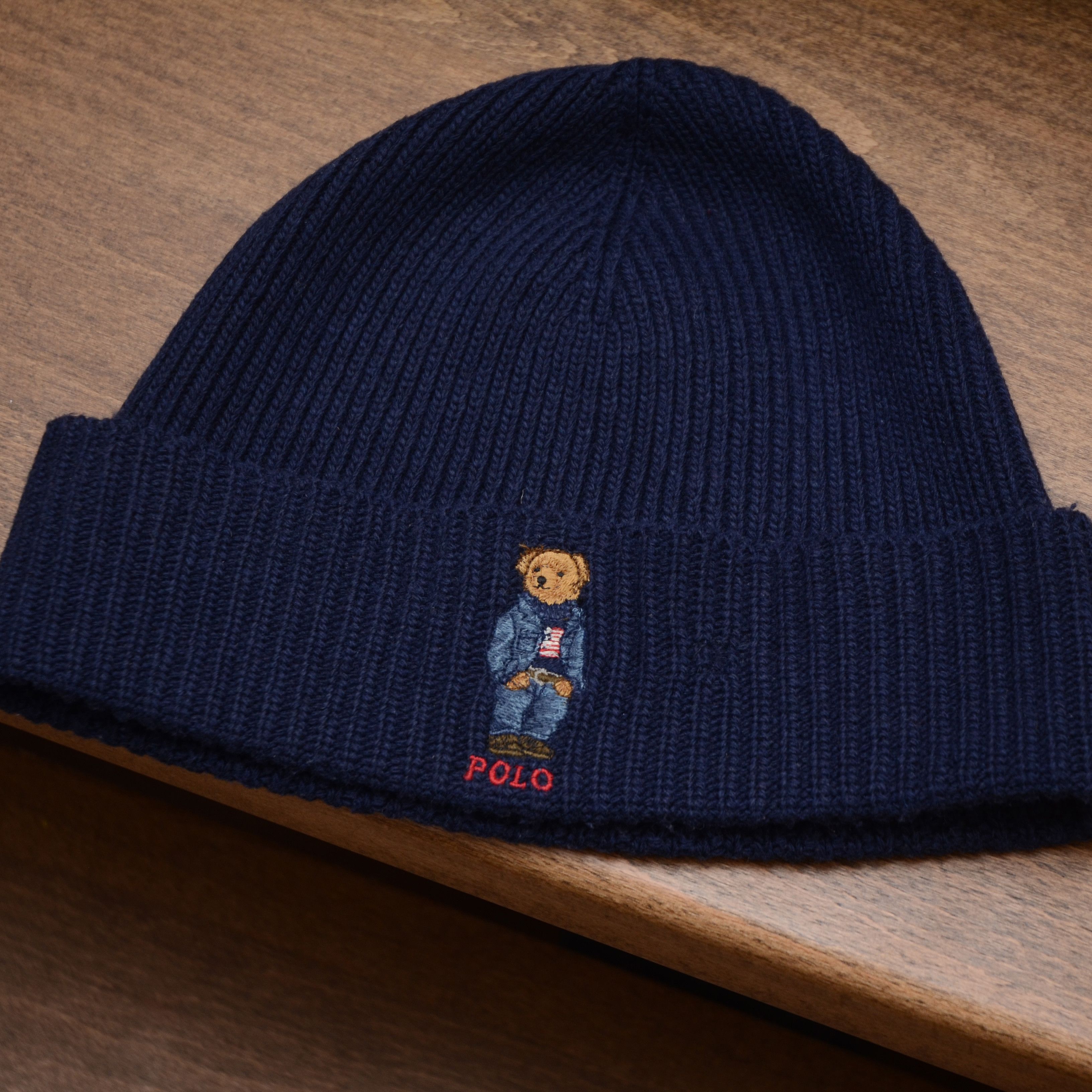 Polo Ralph Lauren Polo Ralph Lauren Bear Beanie One Size Navy Blue Size ONE SIZE - 6 Thumbnail