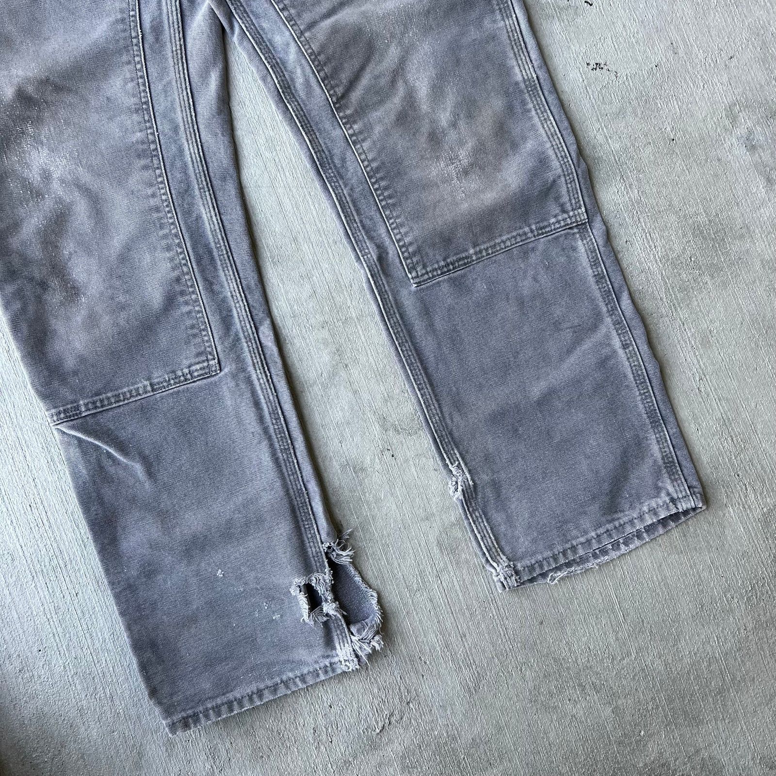 Carhartt × Vintage Carhartt faded gray double knee work wear carpenter pants Size US 31 - 3 Thumbnail