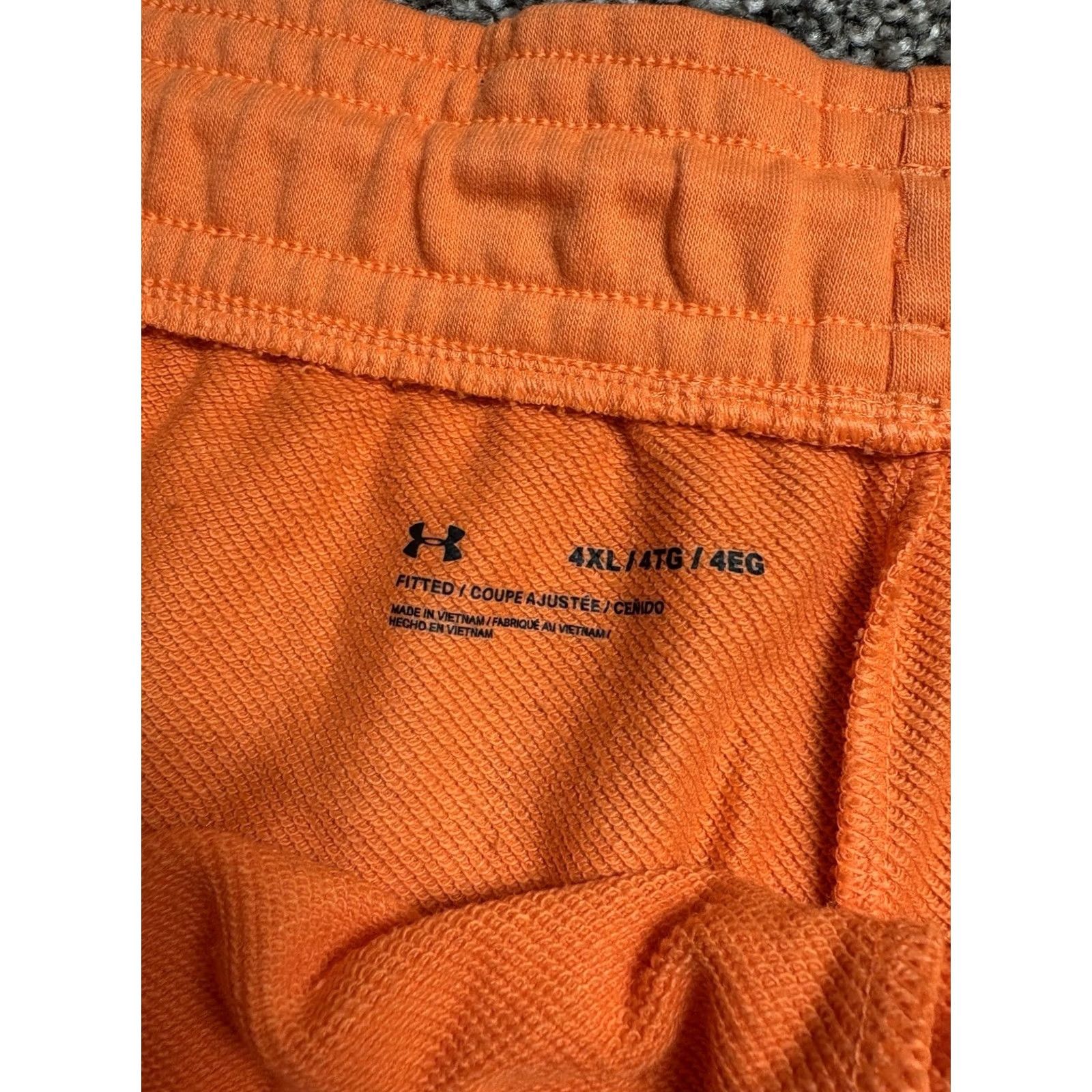 Under Armour Under Armour Shorts Mens 4XL Orange Soft Fleece 10” Inseam Casual Gym Size US 39 - 5 Thumbnail
