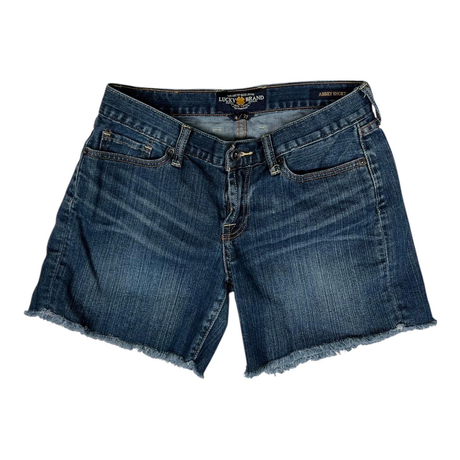 Lucky Brand Lucky Brand Denim Jean Shorts Womens 4 27 Blue Abbey Short C Size 27" / US 4 / IT 40 - 1 Thumbnail