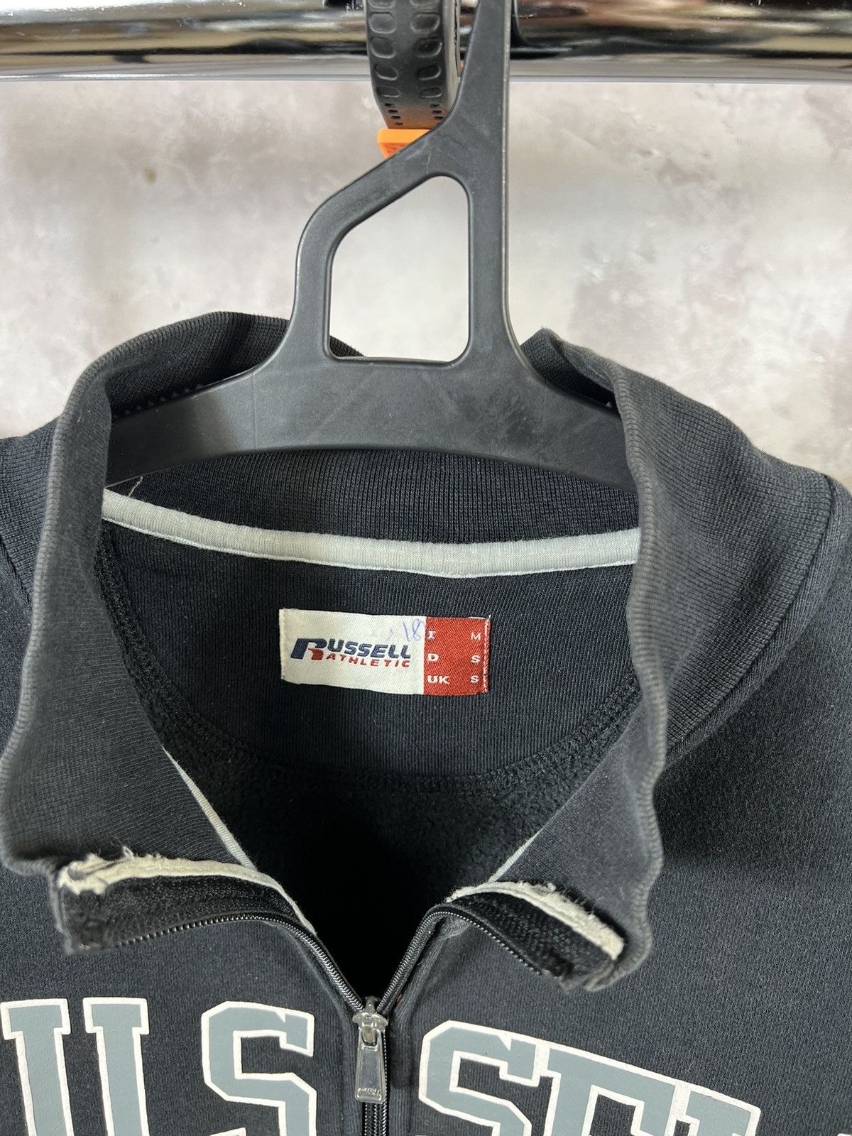 Russell Athletic × Vintage Vintage Rassel Athletic Distressed Zip Jacket Size M / US 6-8 / IT 42-44 - 3 Thumbnail