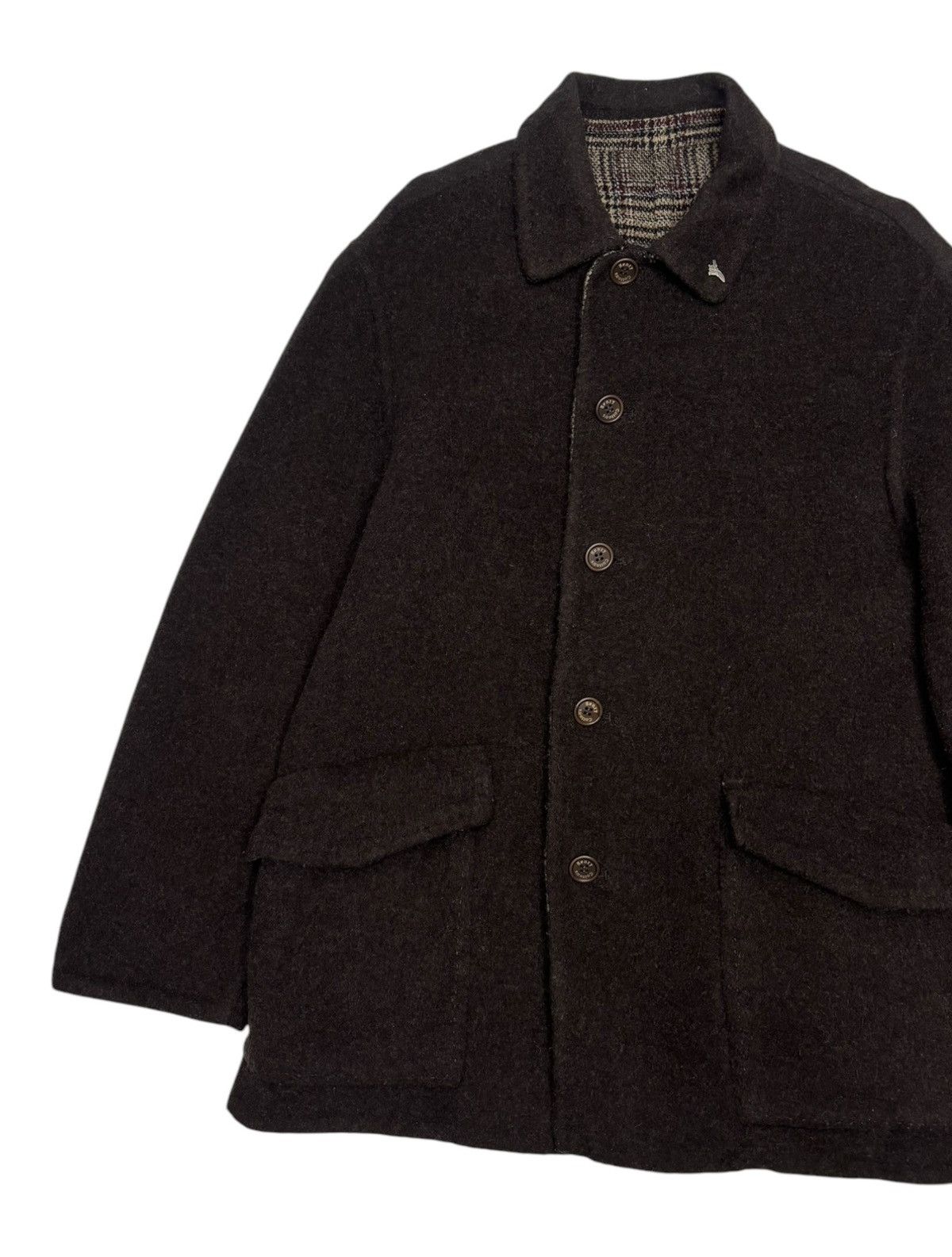 Issey Miyake Henry Cottons 80s Herringbone French Hunting Jacket Size US M / EU 48-50 / 2 - 8 Thumbnail