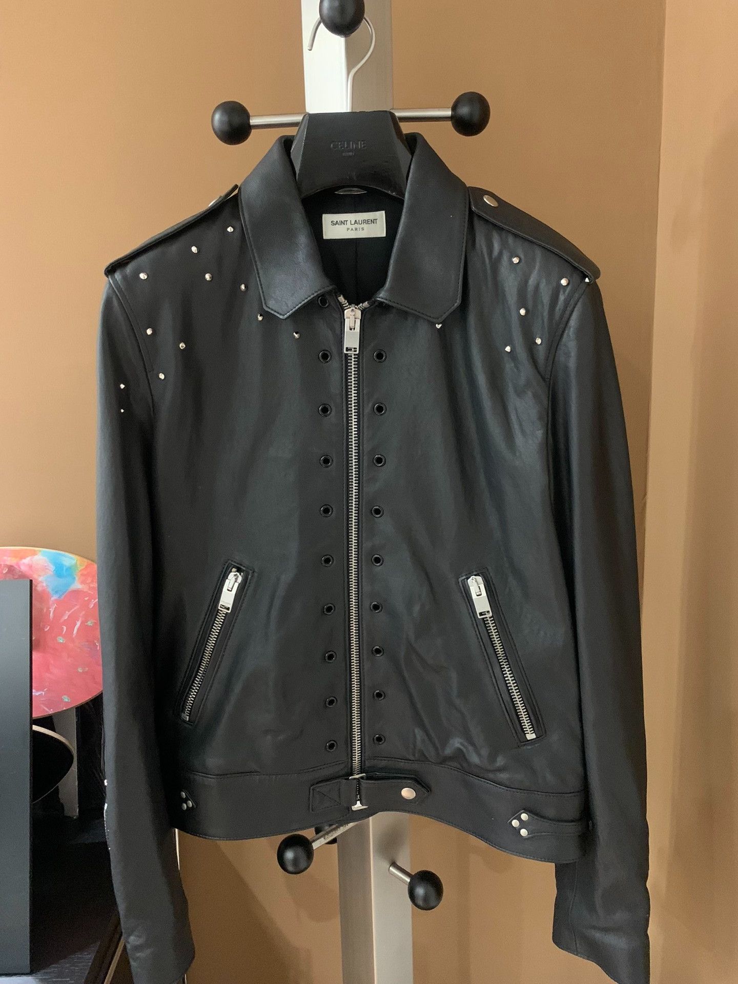Saint Laurent Paris 13SS Cafe Racer Leather Jacket | Grailed
