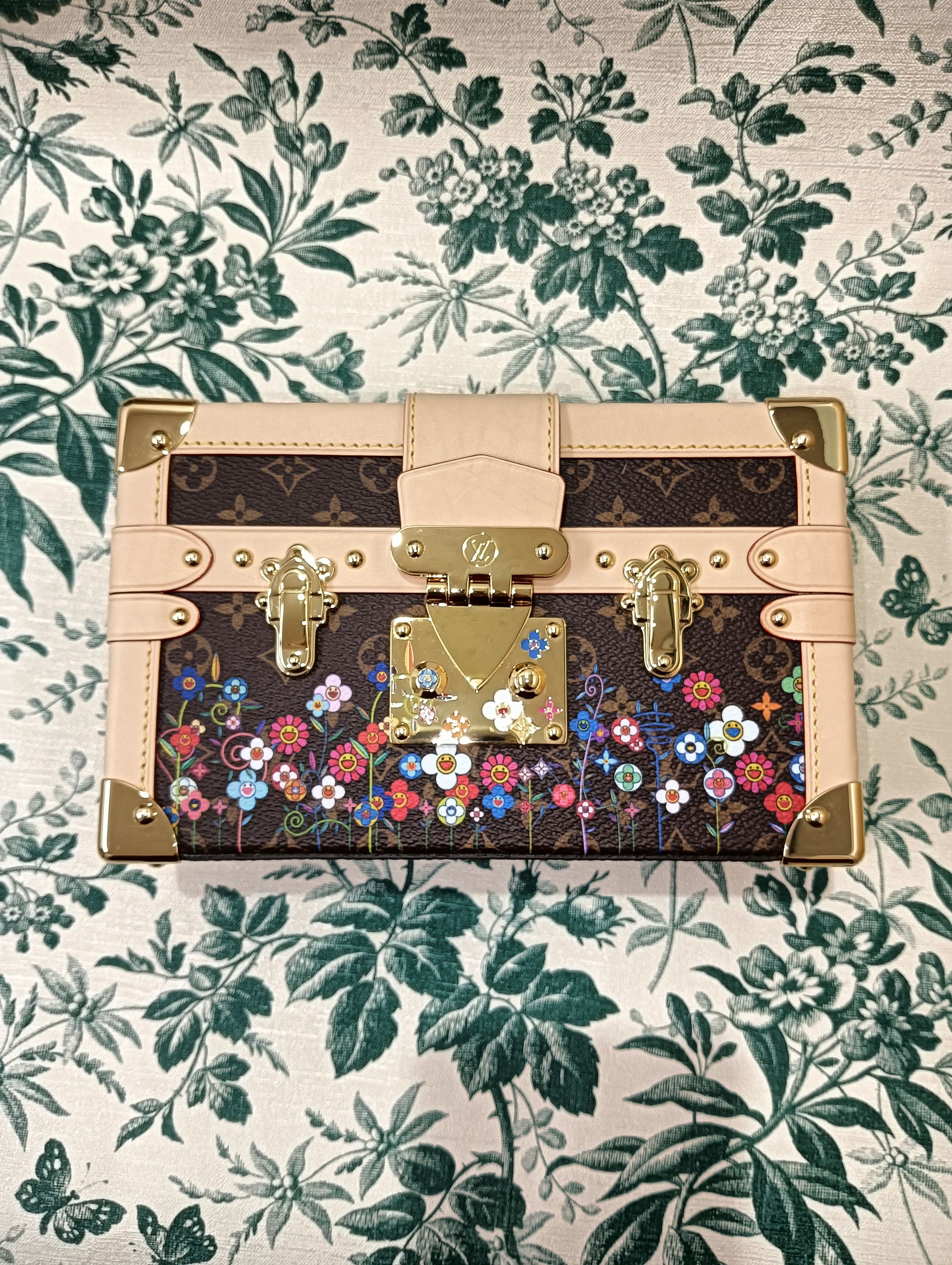 Pre-owned Louis Vuitton X Takashi Murakami Superfloat Monogram Petite Malle In Brown