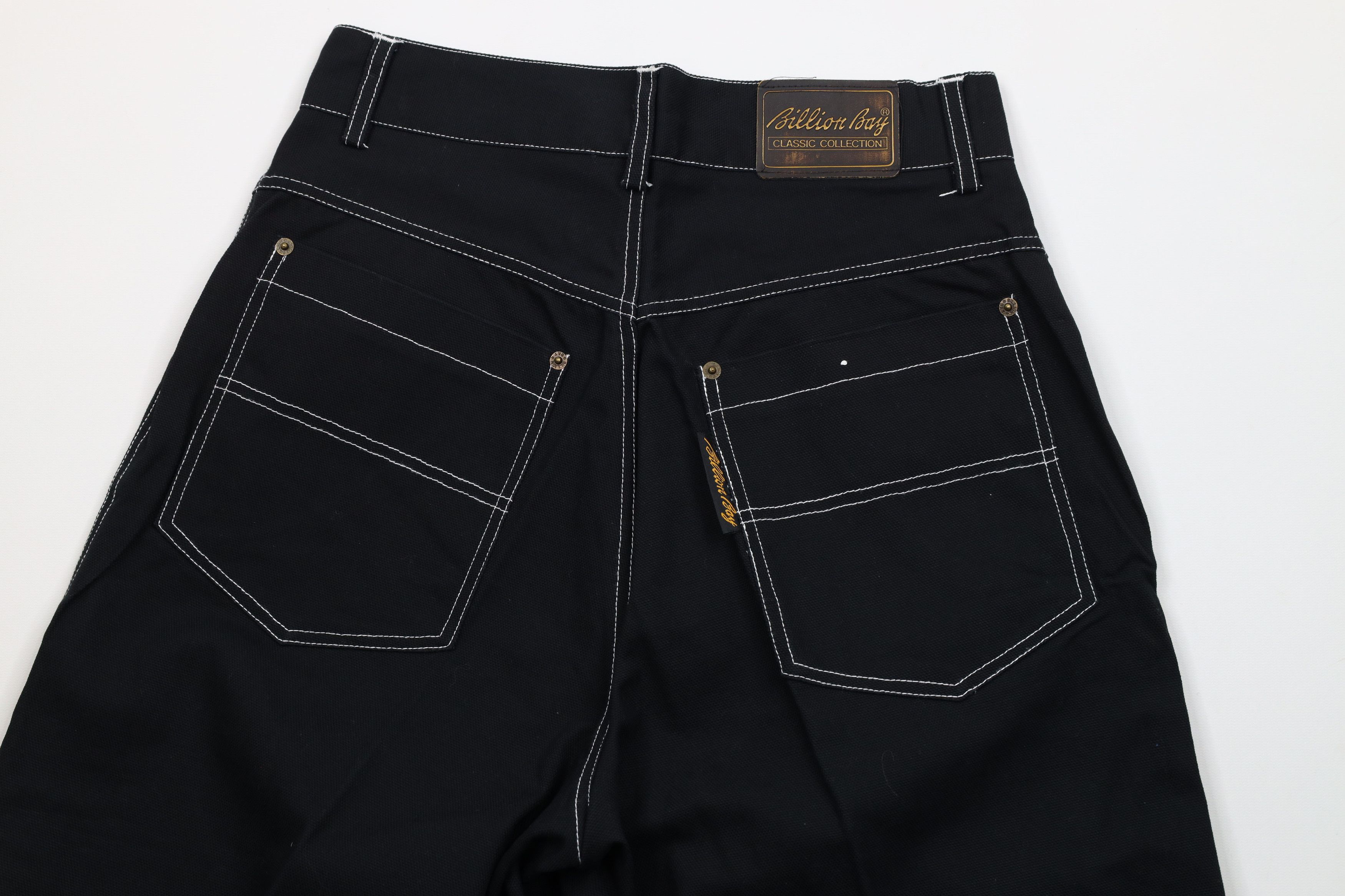 Vintage Deadstock Vintage 90s Streetwear Canvas Shorts Black Cotton Size US 30 / EU 46 - 8 Thumbnail