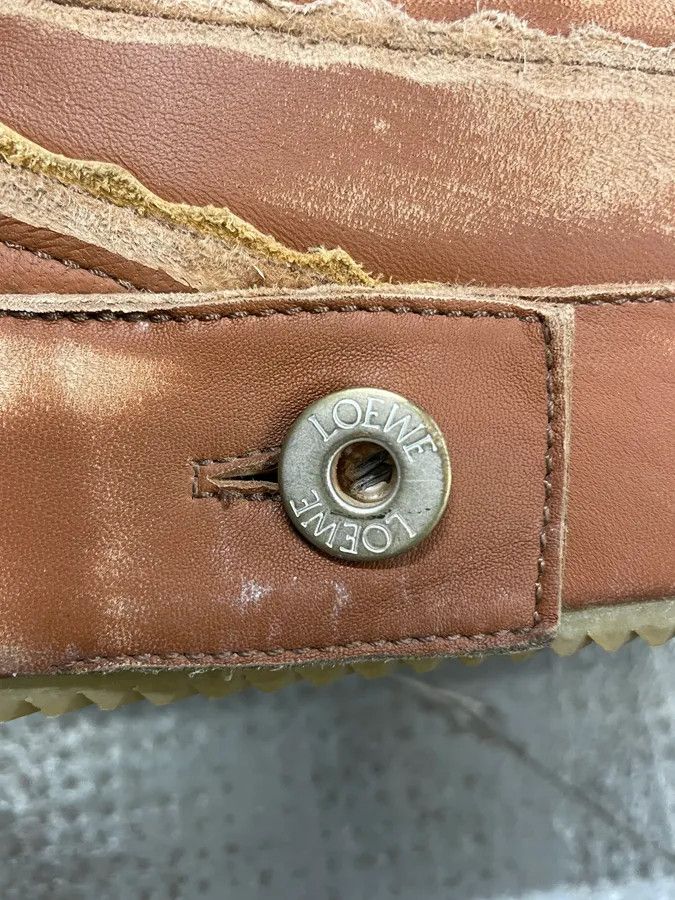 Loewe Loewe Brown Deconstructed Faded Leather Shoes Size US 12 / EU 45 - 8 Thumbnail