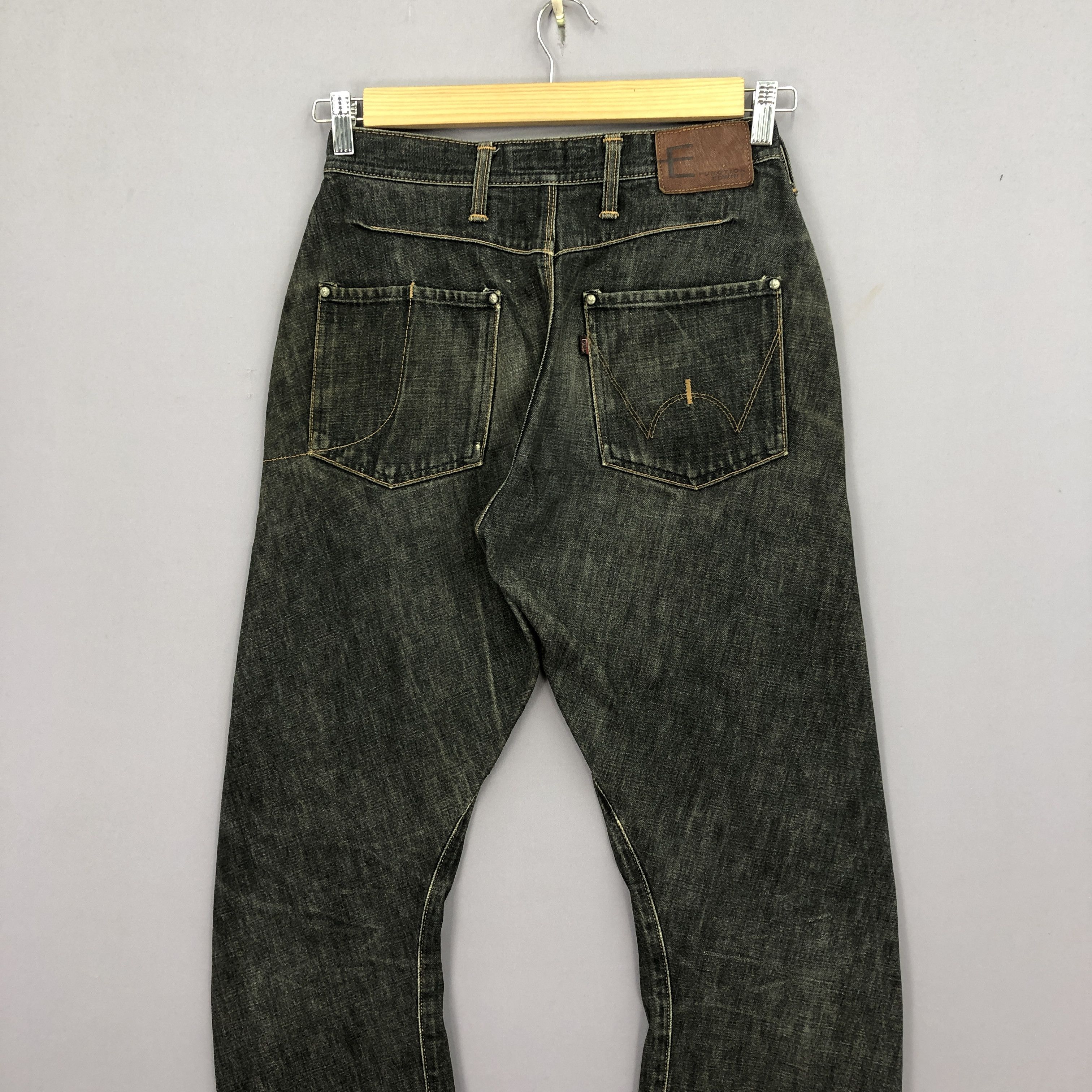 Japanese Brand Vintage Edwin E Function Jeans Ripped Indigo Denim GF30247 Size 26" / US 2 / IT 38 - 4 Thumbnail