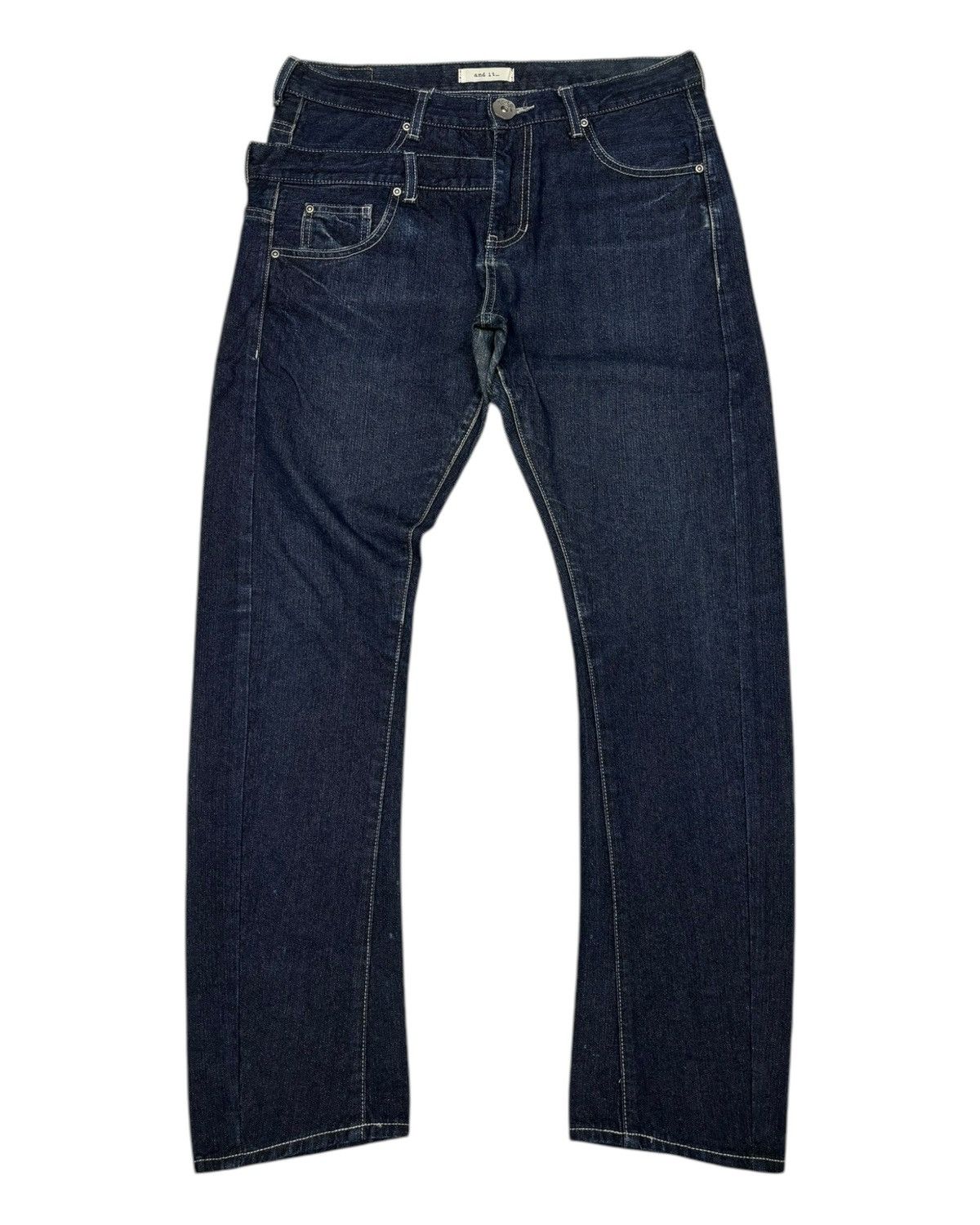 Issey Miyake 🔥DOUBLE WAIST DENIM JEANS AND IT ISSEY MIYAKE STYLE Size US 32 / EU 48 - 6 Thumbnail
