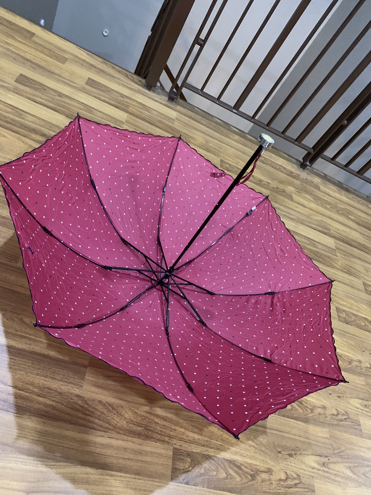 Polo Ralph Lauren × Vintage POLO RALPH LAUREN POLKADOTS PRINT FOLDING UMBRELLA Size 38 - 2 Thumbnail