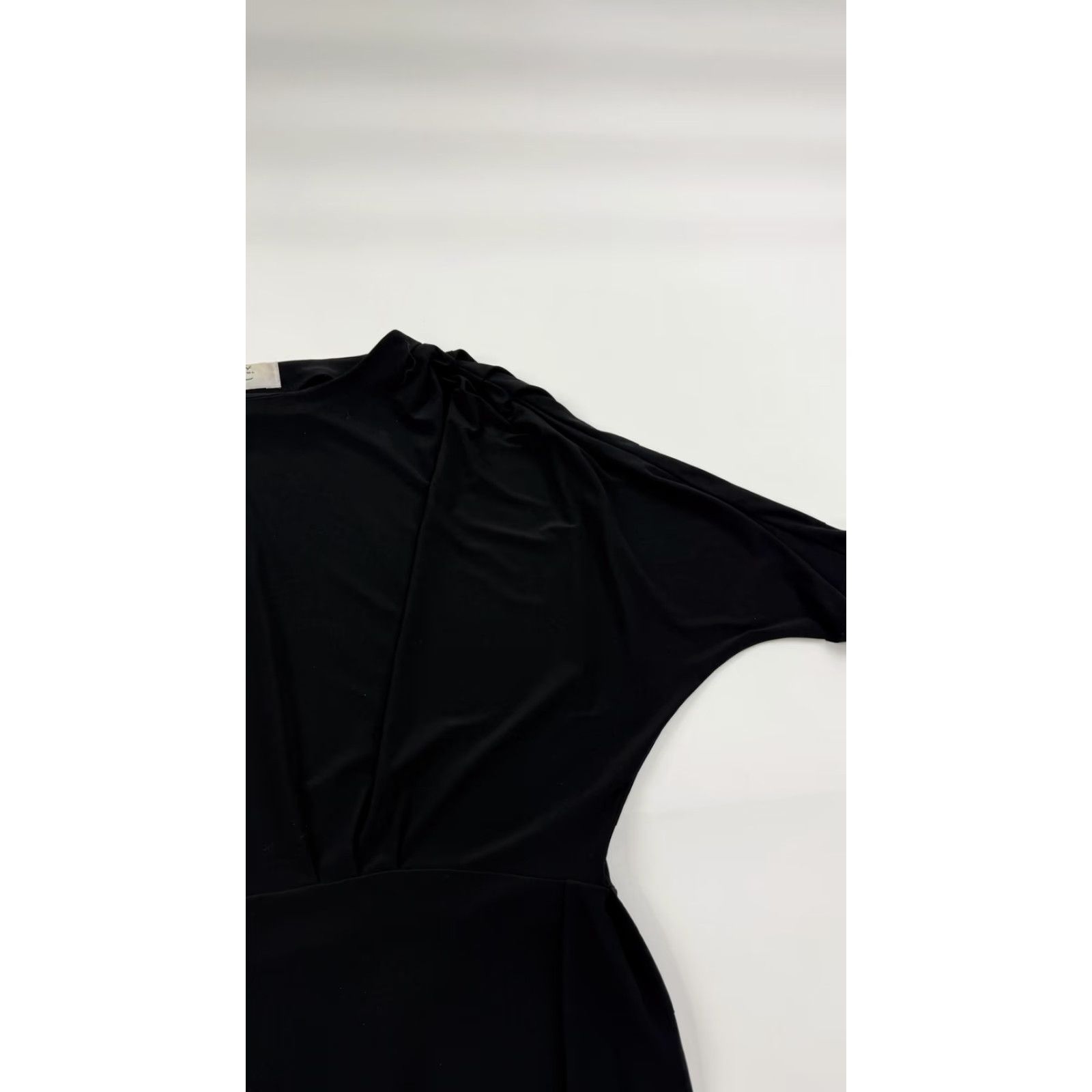 Badgley Mischka Mark + James by Badgley Mischka Dress Womens Medium Black Dolman V-Neck Stretch Size M / US 6-8 / IT 42-44 - 4 Thumbnail