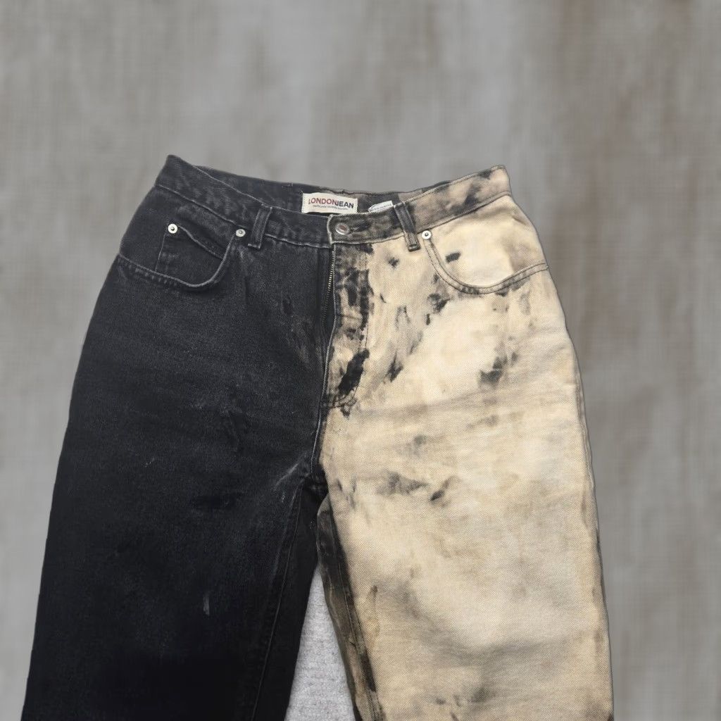 Denime VINTAGE London Jeans Women's Straight Low Rise Denim Pants Black Size 12 Size 34" / US 12 / IT 48 - 1 Thumbnail