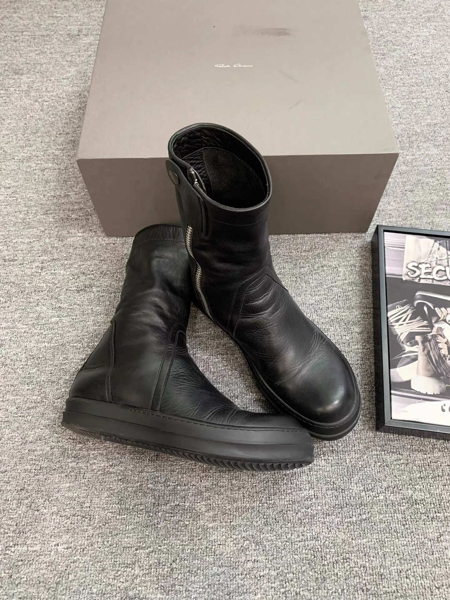 Rick Owens Rick Owens 15FW Mainline Calf Leather Zipper Army Boots K34 Size US 7 / EU 40 - 4 Thumbnail