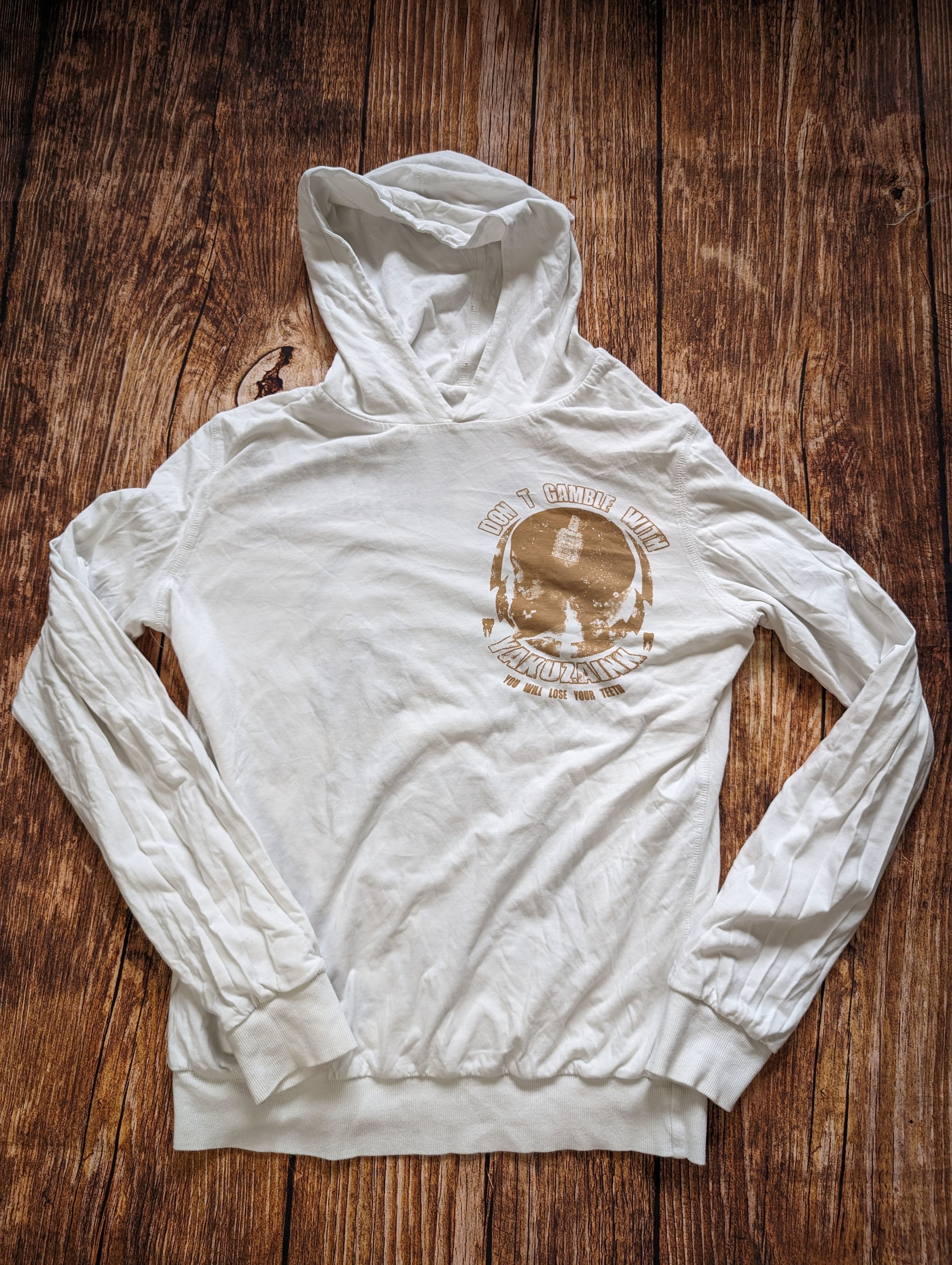 Japanese Brand × Vintage White Yakuza machinery reversible hoodie Size US M / EU 48-50 / 2 - 5 Thumbnail