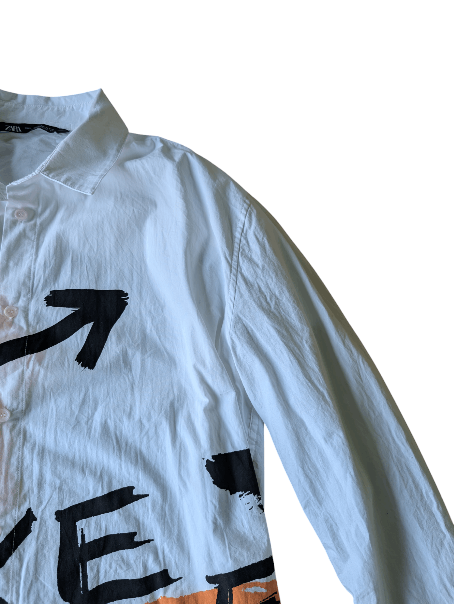 Designer × Zara Zara Graffiti Long Sleeve Button Shirt Size US L / EU 52-54 / 3 - 12 Thumbnail
