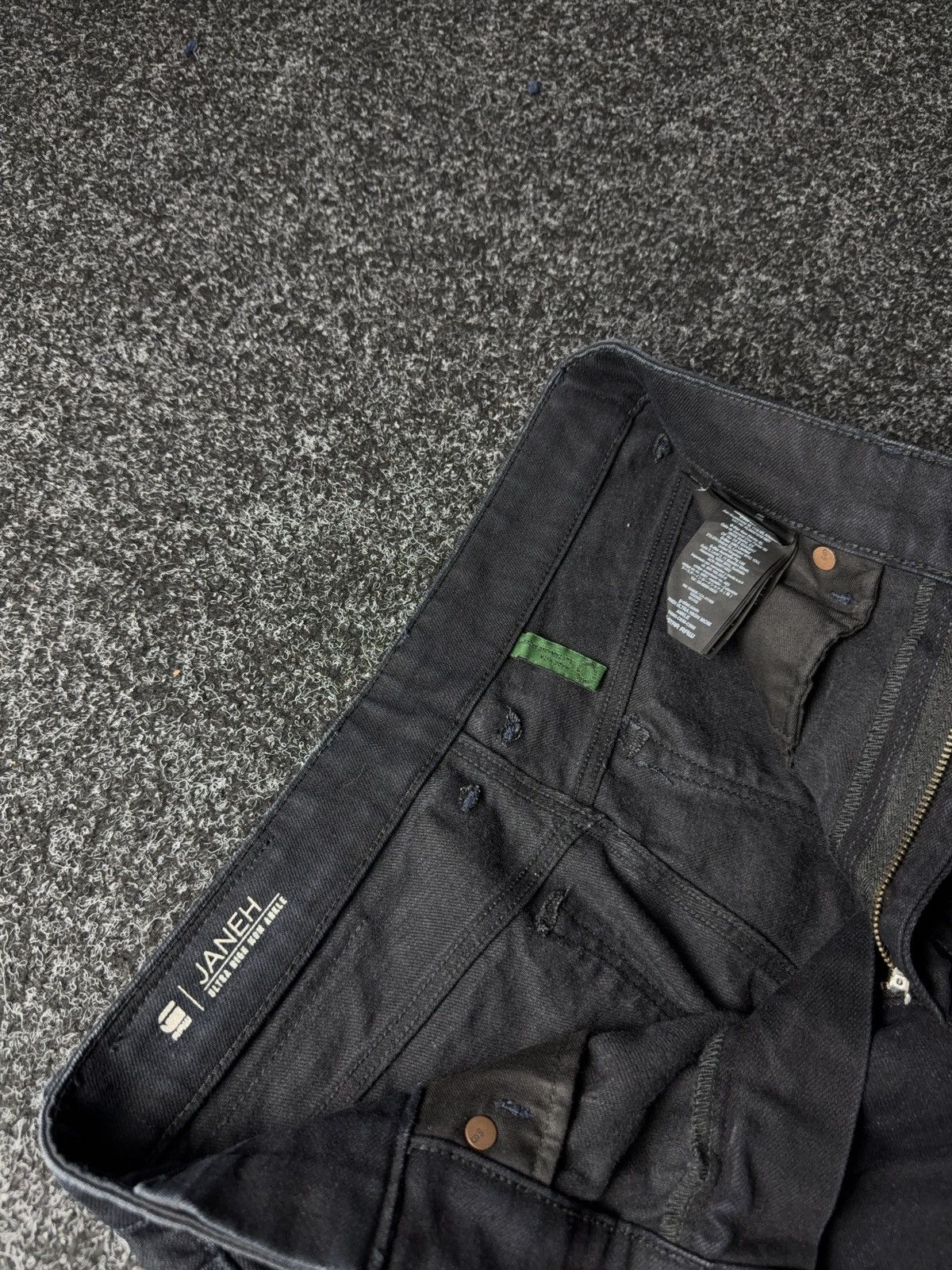 G-Star G-Star RAW Janeh Loose Tapered Jeans Black Cradle Denim Y2K Size 29" - 8 Thumbnail