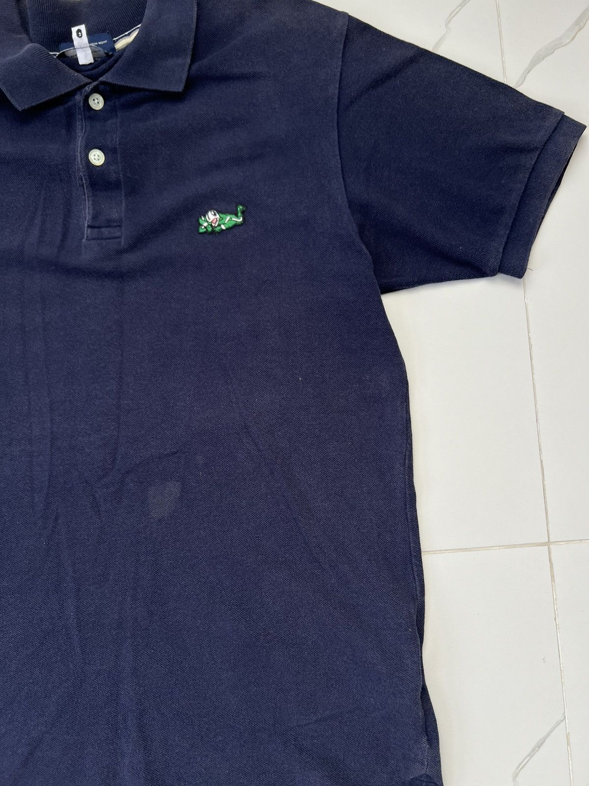 Bape BAPE SMALL LOGO RETRO RARE FADED POLO TEE Size US M / EU 48-50 / 2 - 5 Thumbnail