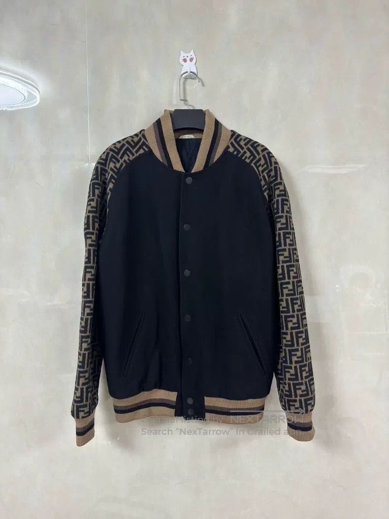 Fendi Fendi Monogram Wool Bomber Jacket Size US M / EU 48-50 / 2 - 1 Thumbnail