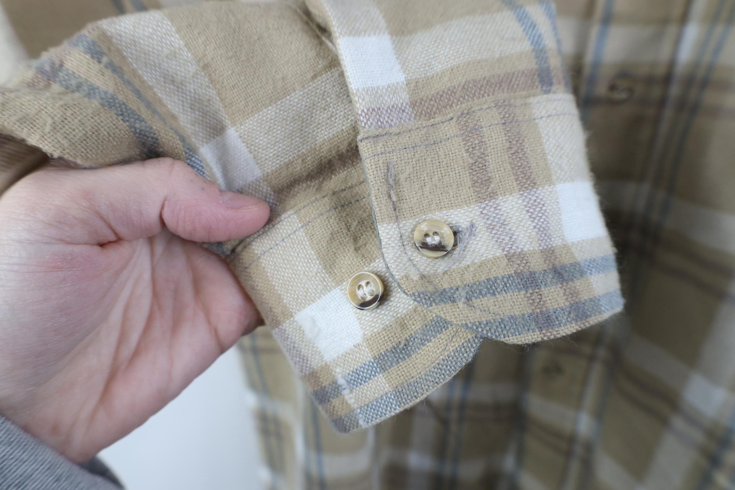 Vintage Vintage 70s Streetwear Flannel Knit Board Button Shirt Plaid Size US L / EU 52-54 / 3 - 6 Thumbnail