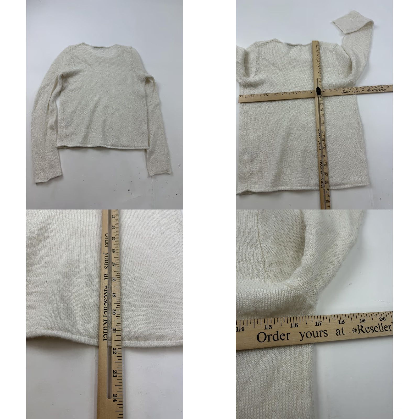 Brandy Melville Brandy Melville Sweater Womens One Size White Mohair Wool Crewneck Pullover Size ONE SIZE - 8 Thumbnail
