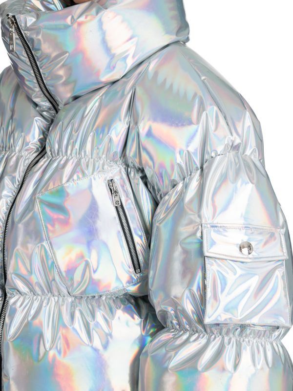 Dolce & Gabbana o1y0825 Turtleneck Shell Jacket in Silver Size XS / US 0-2 / IT 36-38 - 2 Thumbnail