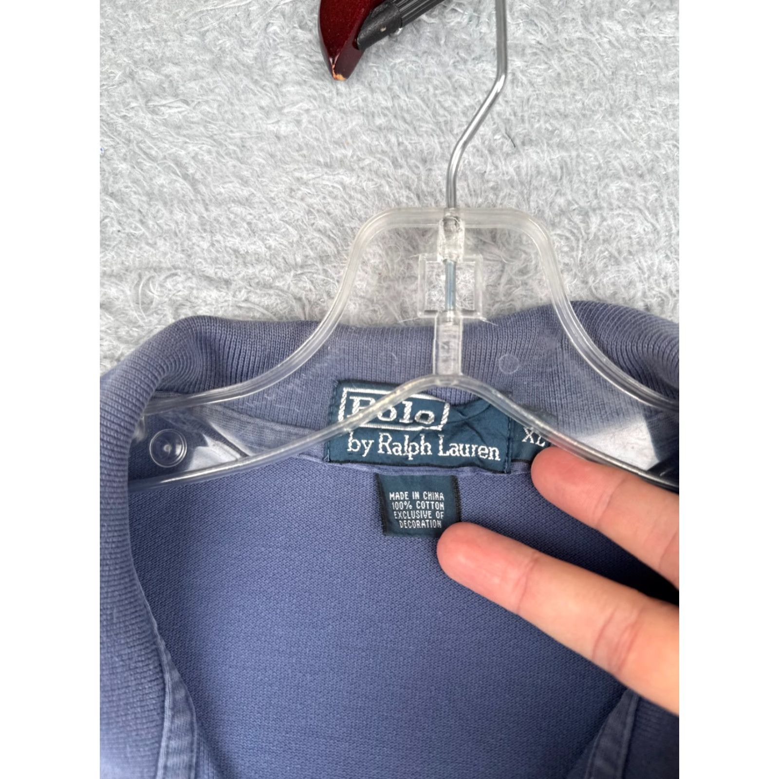Ralph Lauren VINTAGE Polo Ralph Lauren Polo Shirt Adult XL Blue 100% Cotton Casual Mens Size US XL / EU 56 / 4 - 7 Thumbnail