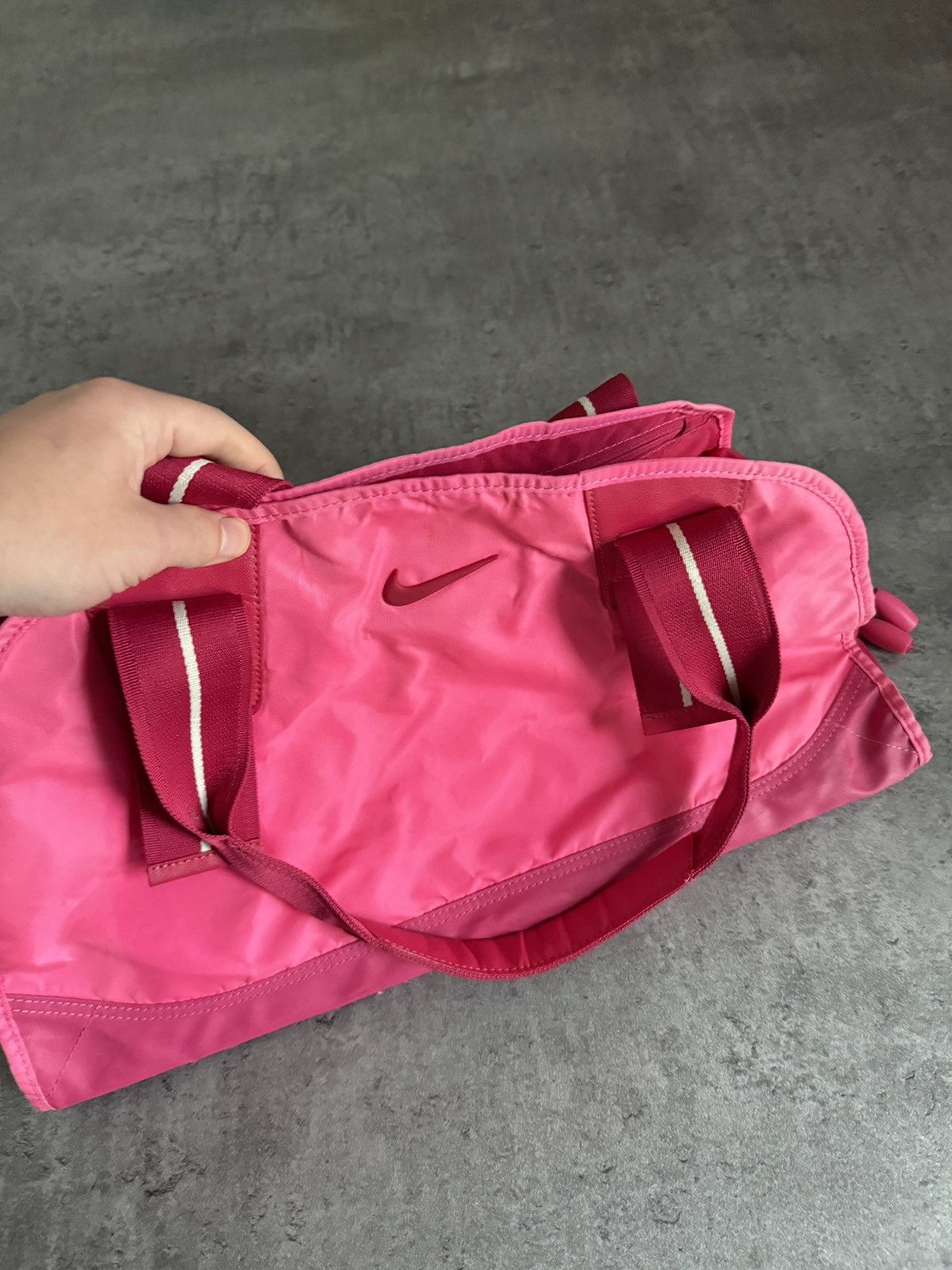 Nike × Vintage Nike Bag Vintage Training Pink 00s Y2K Crazy Swoosh Logo Size ONE SIZE - 5 Thumbnail