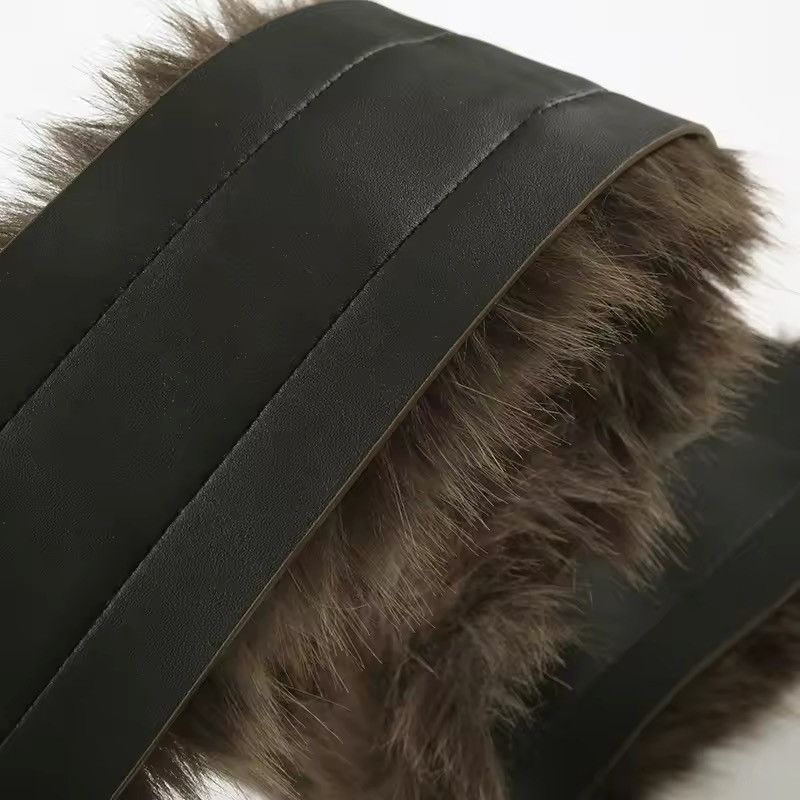 Japanese Brand × Leather Retro PU Leather Faux Fur Belt Size ONE SIZE - 8 Thumbnail