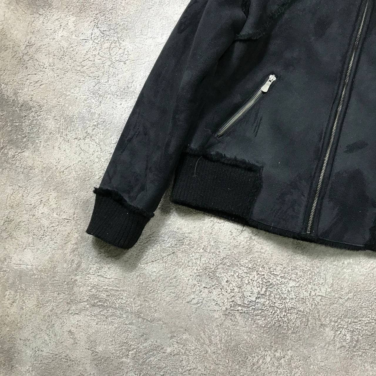 Vintage Vintage Y2K Black Bomber Jacket Fur Collar Streetwear Slim M Size M / US 6-8 / IT 42-44 - 4 Thumbnail