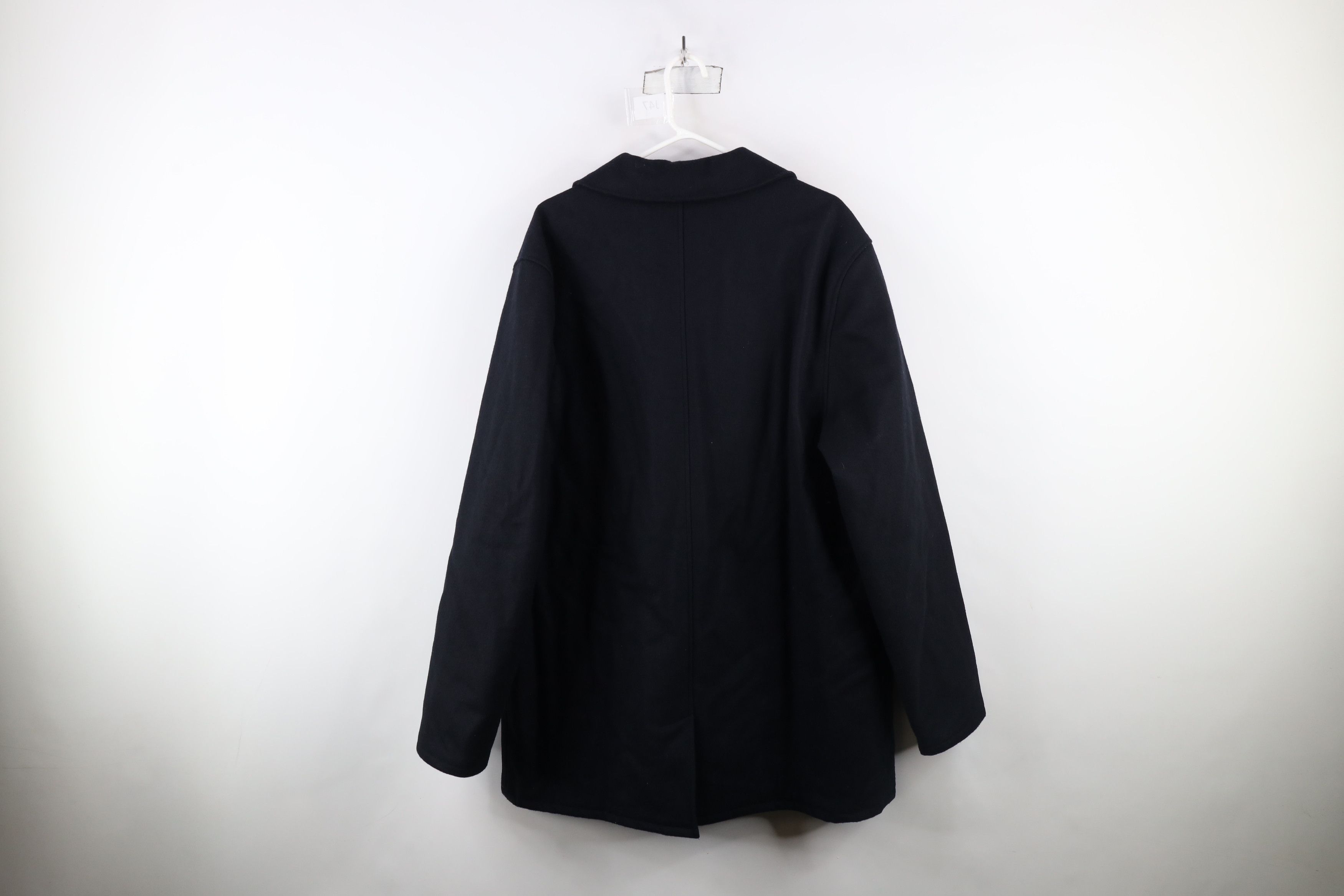 Eddie Bauer × Vintage Vintage Eddie Bauer Double Breasted Wool Peacoat Navy Blue Size US XL / EU 56 / 4 - 11 Thumbnail