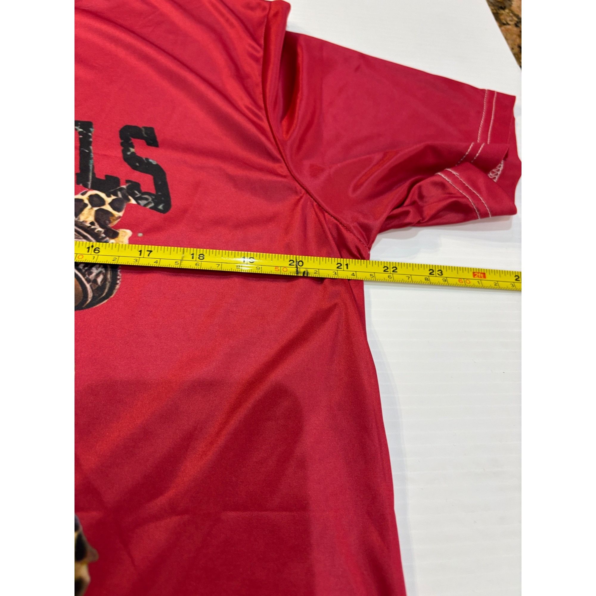 Other Country Gals Graphic T-Shirt Red Short Sleeve Womens Polyest Size L / US 10 / IT 46 - 2 Thumbnail