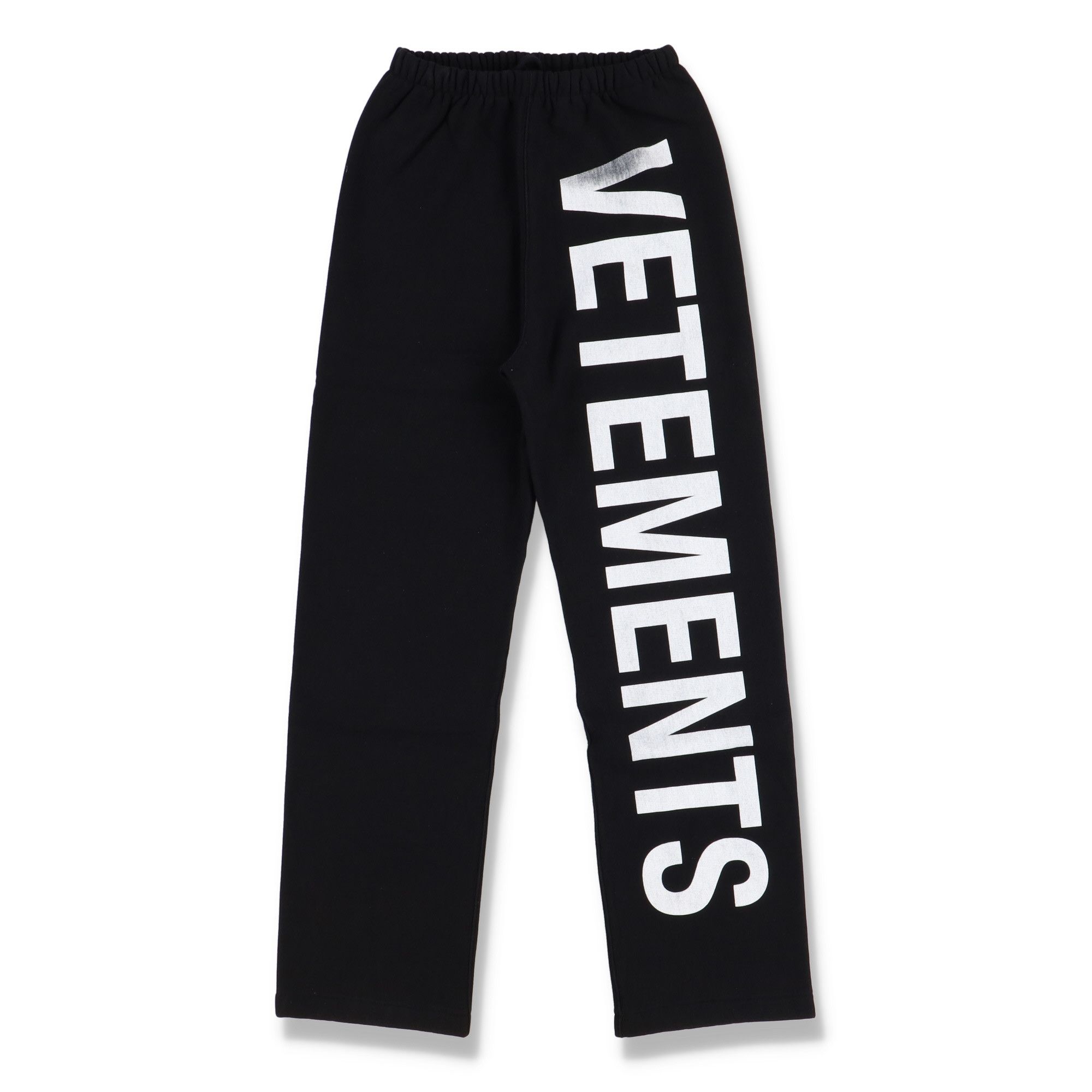 Pre-owned Vetements Black Big Logo Sweatpants