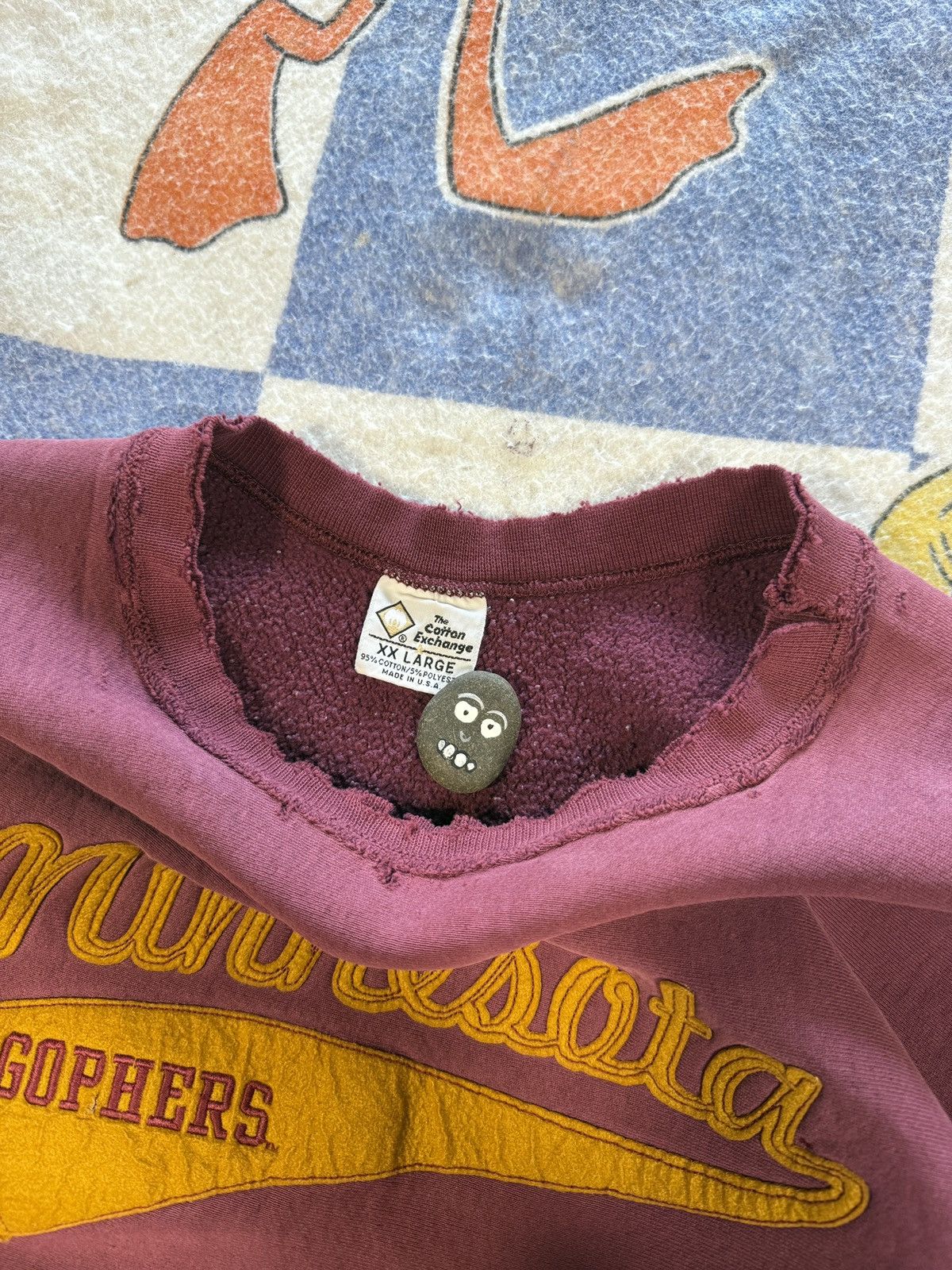 Vintage Vintage thrashed Minnesota gophers crewneck sweatshirt Size US XXL / EU 58 / 5 - 3 Thumbnail