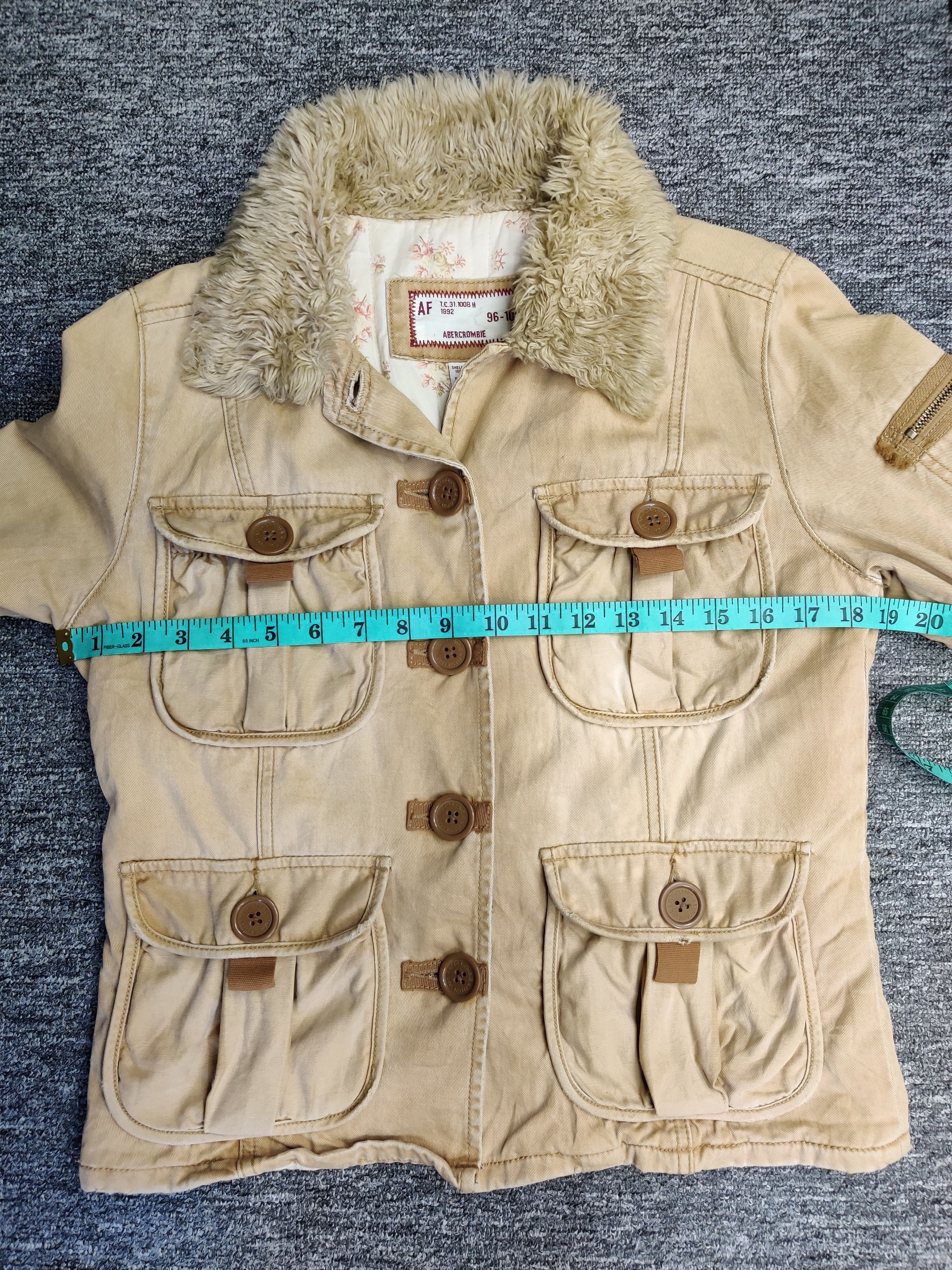 Abercrombie & Fitch Vintage Abercrombie & Fitch Fur Collar Utility Jacket Size US M / EU 48-50 / 2 - 12 Thumbnail