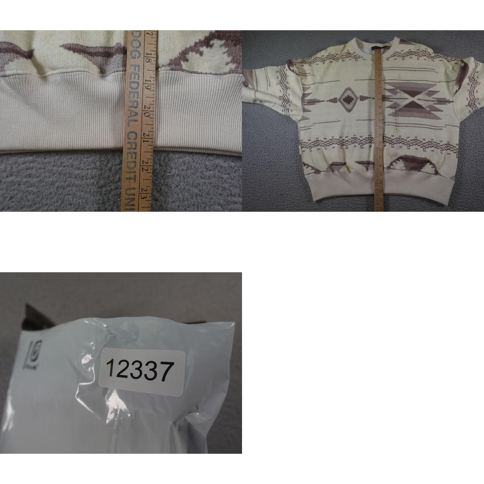 Polo Ralph Lauren Polo Ralph Lauren Sweatshirt Womens Small White Aztec Fleece Crewneck Western Size S / US 4 / IT 40 - 8 Thumbnail